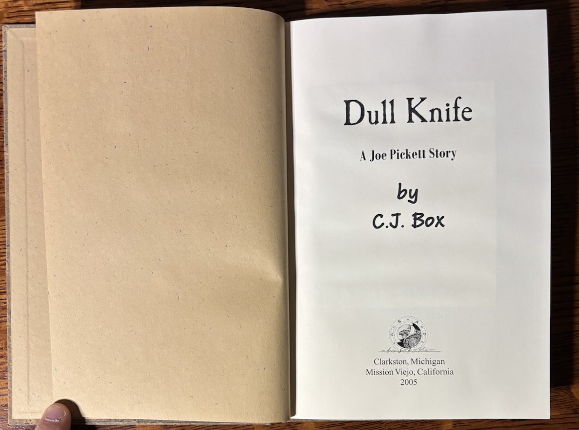 Dull Knife C J Box Signed Limited 96 200 Ken Bruen Phil Parks Joe Pickett HC