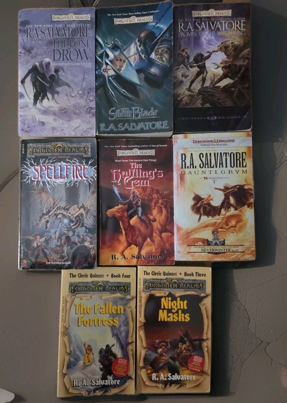 Forgotten Realms Pprbk Book Lot Of 22 WITH AUROGRAPHED COPY R A Salvatore