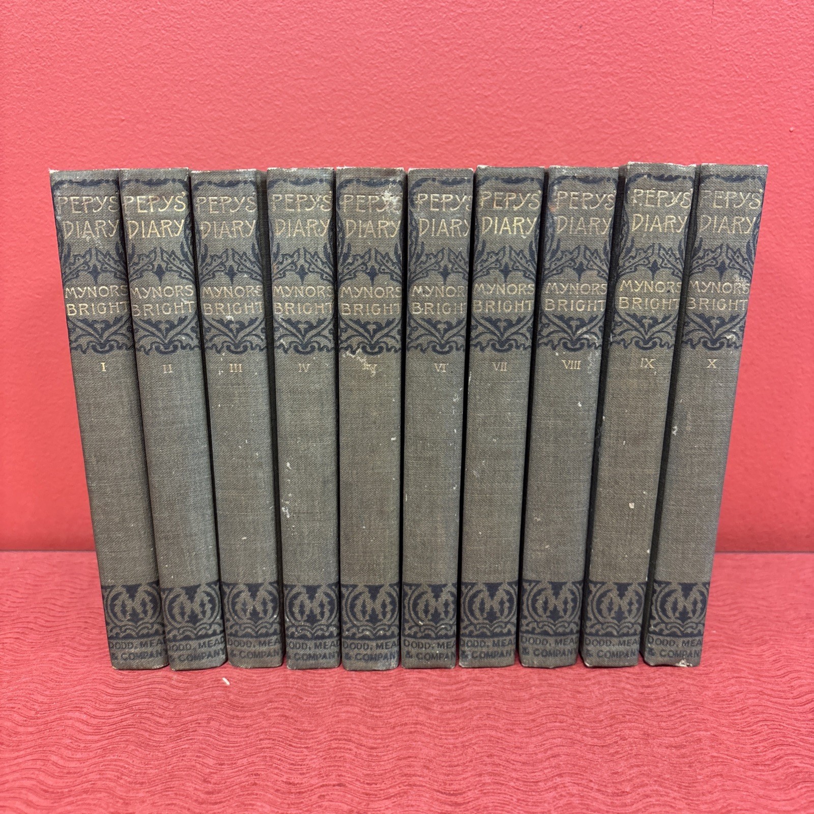 Pepys Diary And Correspondence By Mynors Bright Complete In 10 Volumes Dodd Mead
