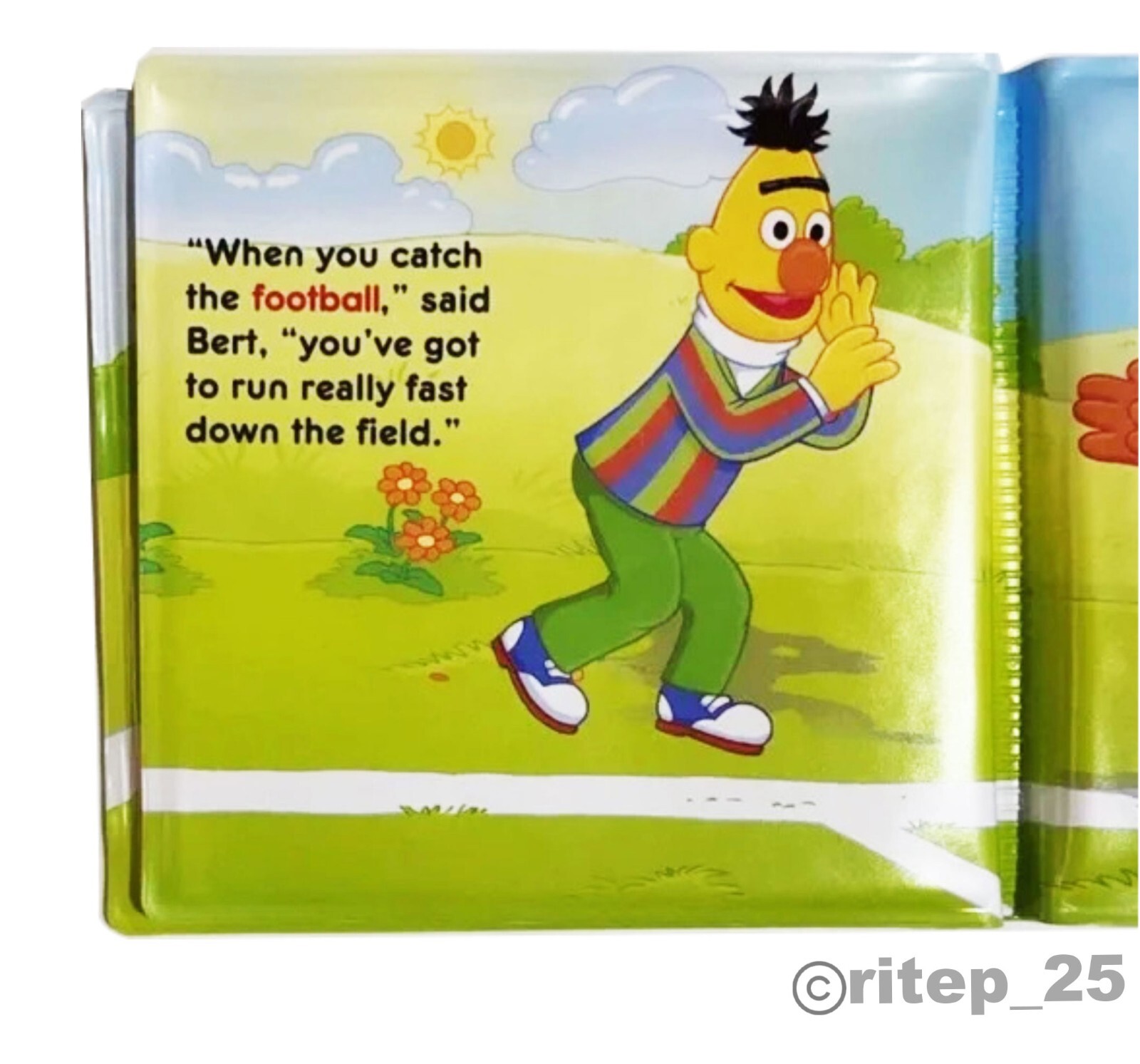 Sesame Street Ernie’s Touchdown Bubble Book – Great For Bath Time (1 Pack) – New