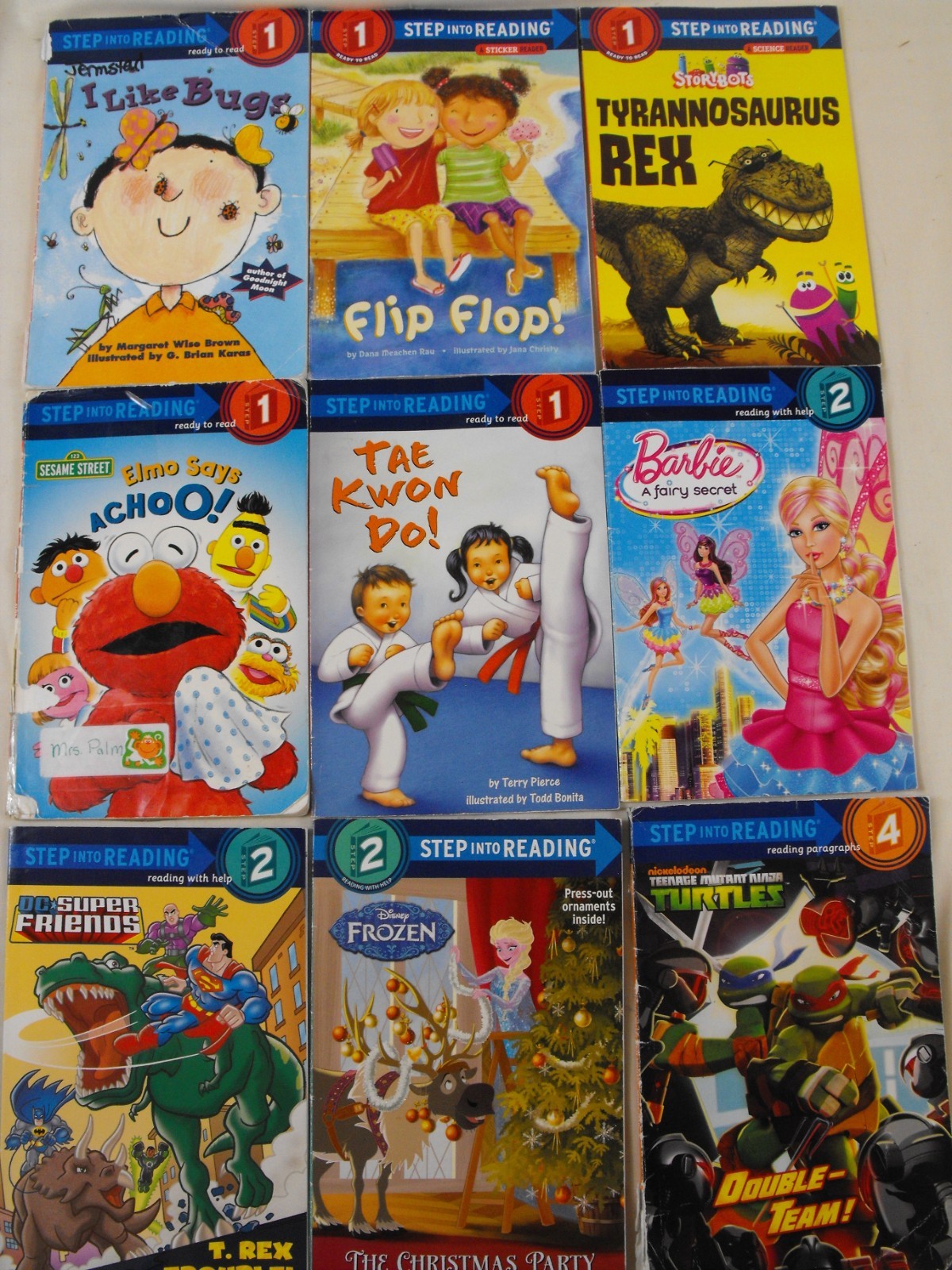 Step Into Reading 9 BooK Lot – Step 1, 2 & 4 – Good Condition