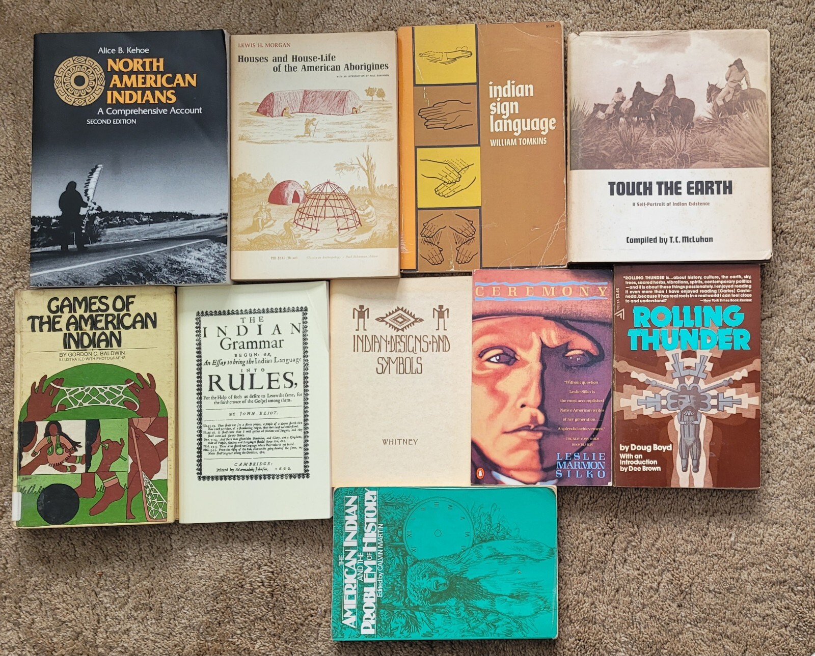 Lot of 10-American Indian Language, Culture, History Books