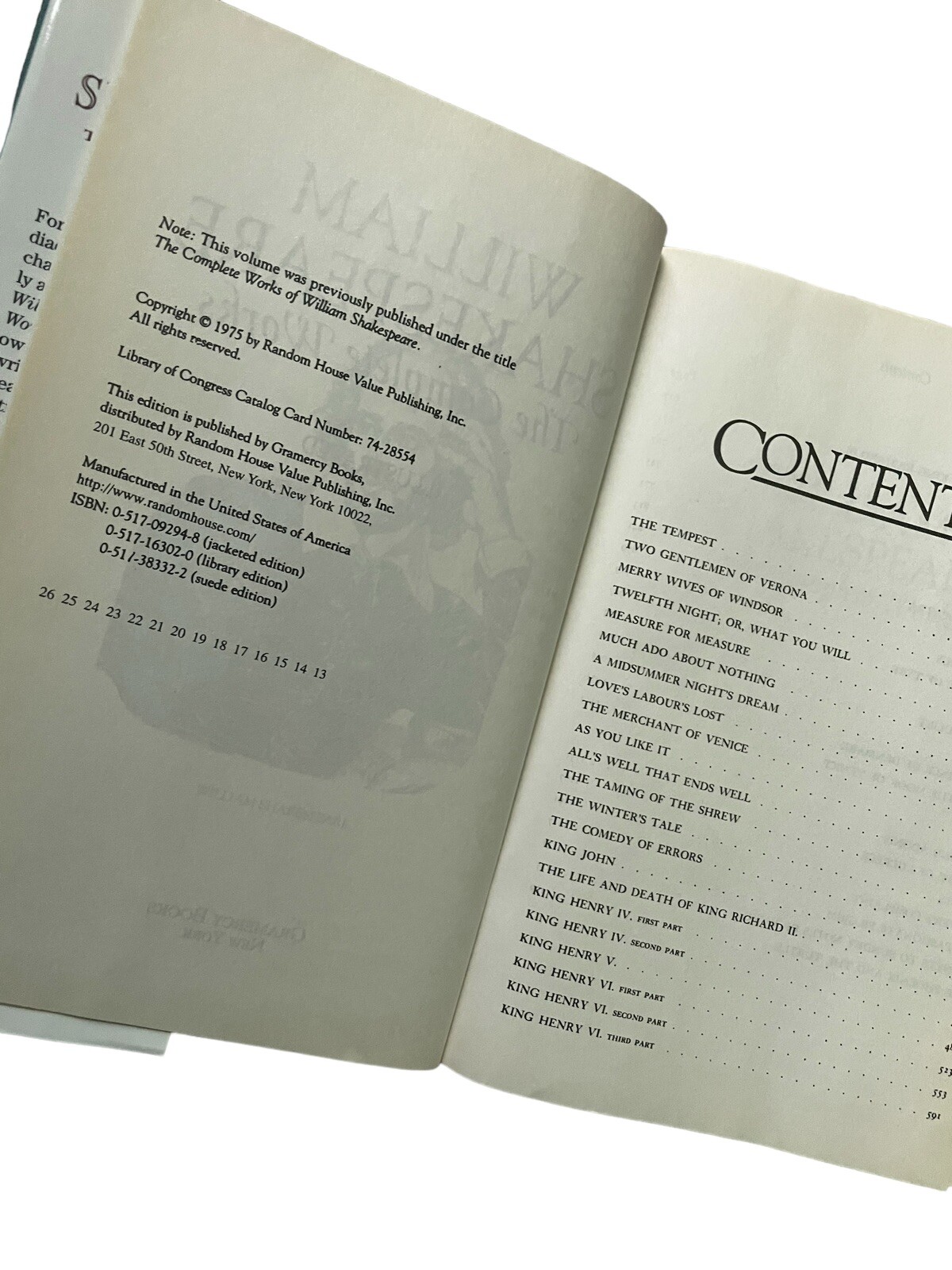 William Shakespeare: The Complete Works – Hardcover & DJ – VERY GOOD 1248 Pages