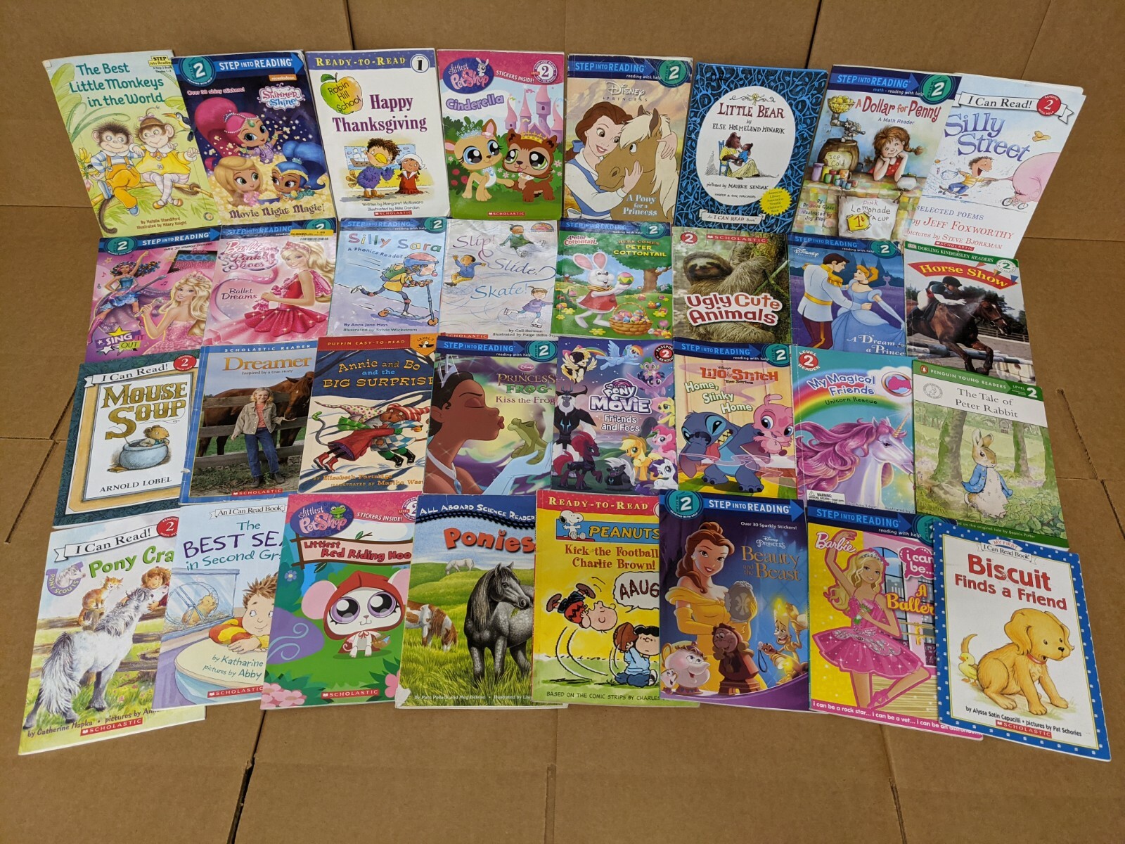 Lot of 10 Level 2 BOOKS FOR GIRL~RL~Ready to-I Can Step into Learn Read – RANDOM