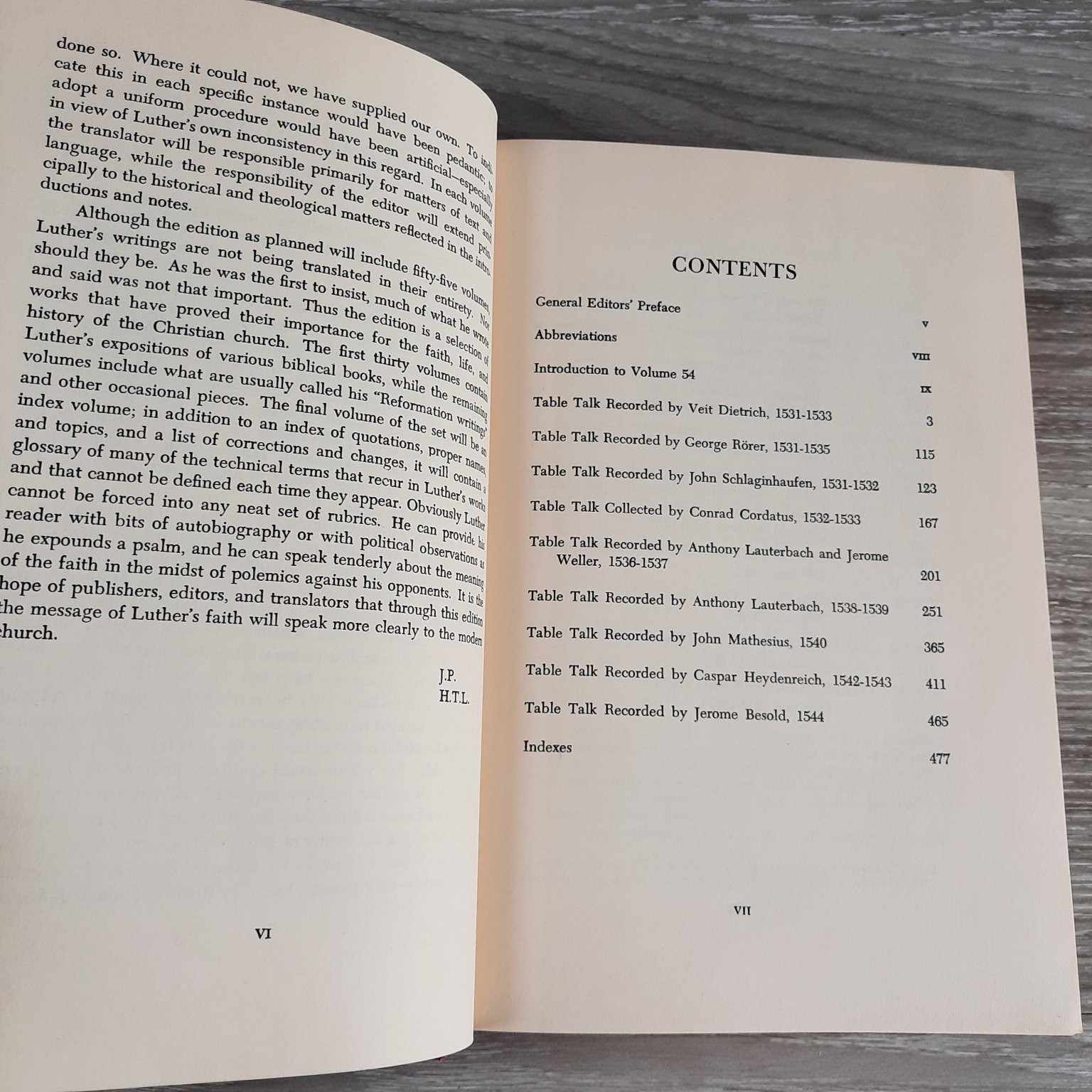 Luther’s Works Table Talk Martin Luther 1967 American Edition Vol 54 Fortress