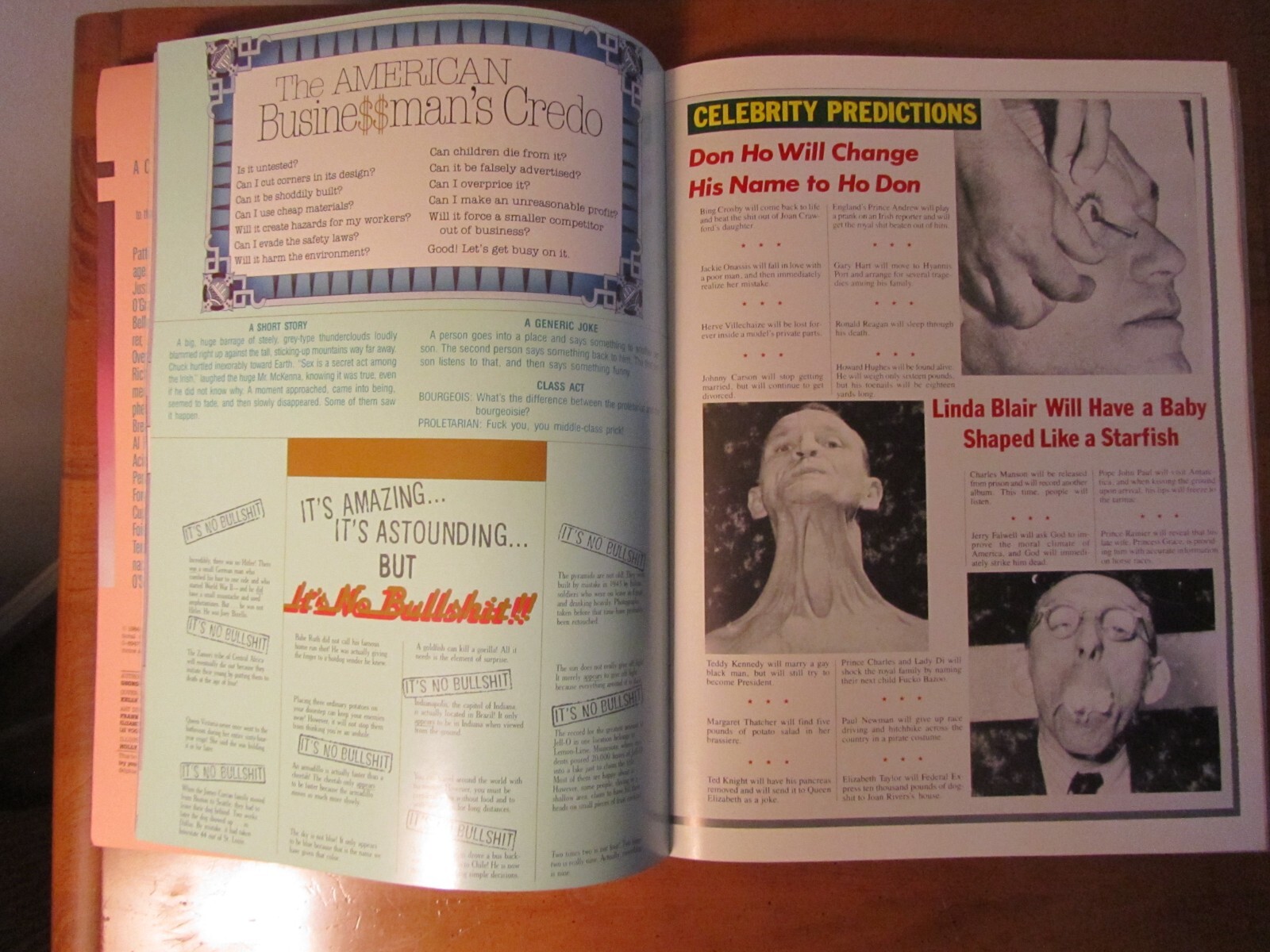 1984 Sometimes a Little Brain Damage Can Help by George Carlin (Trade Paperback)
