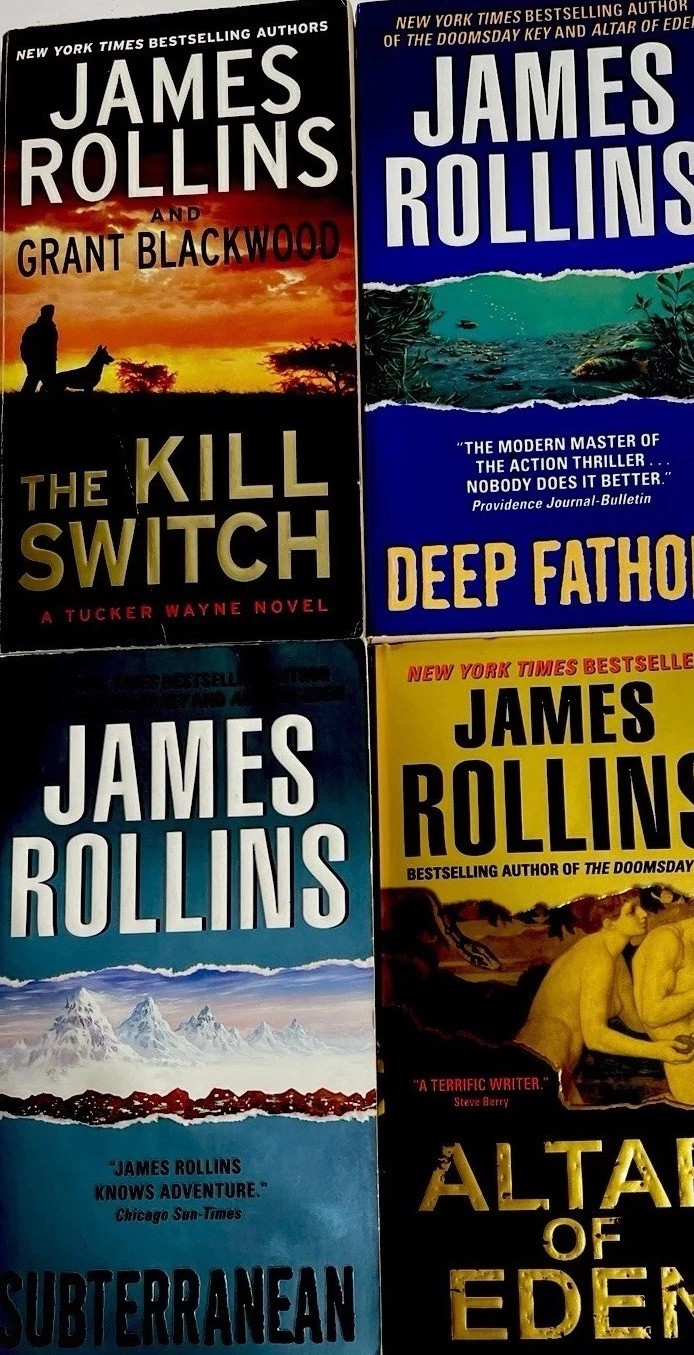Book Pre-used Lot of 4:The Kill Switch, Deep Fathom, Subterranean, Altar Of Eden