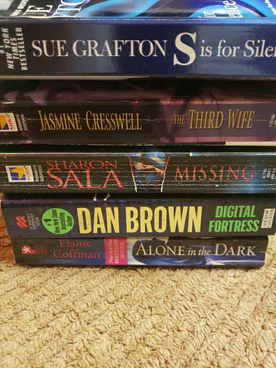 Lot of 5 Mystery Paperback Books Suspense Thriller Crime Murder MIX
