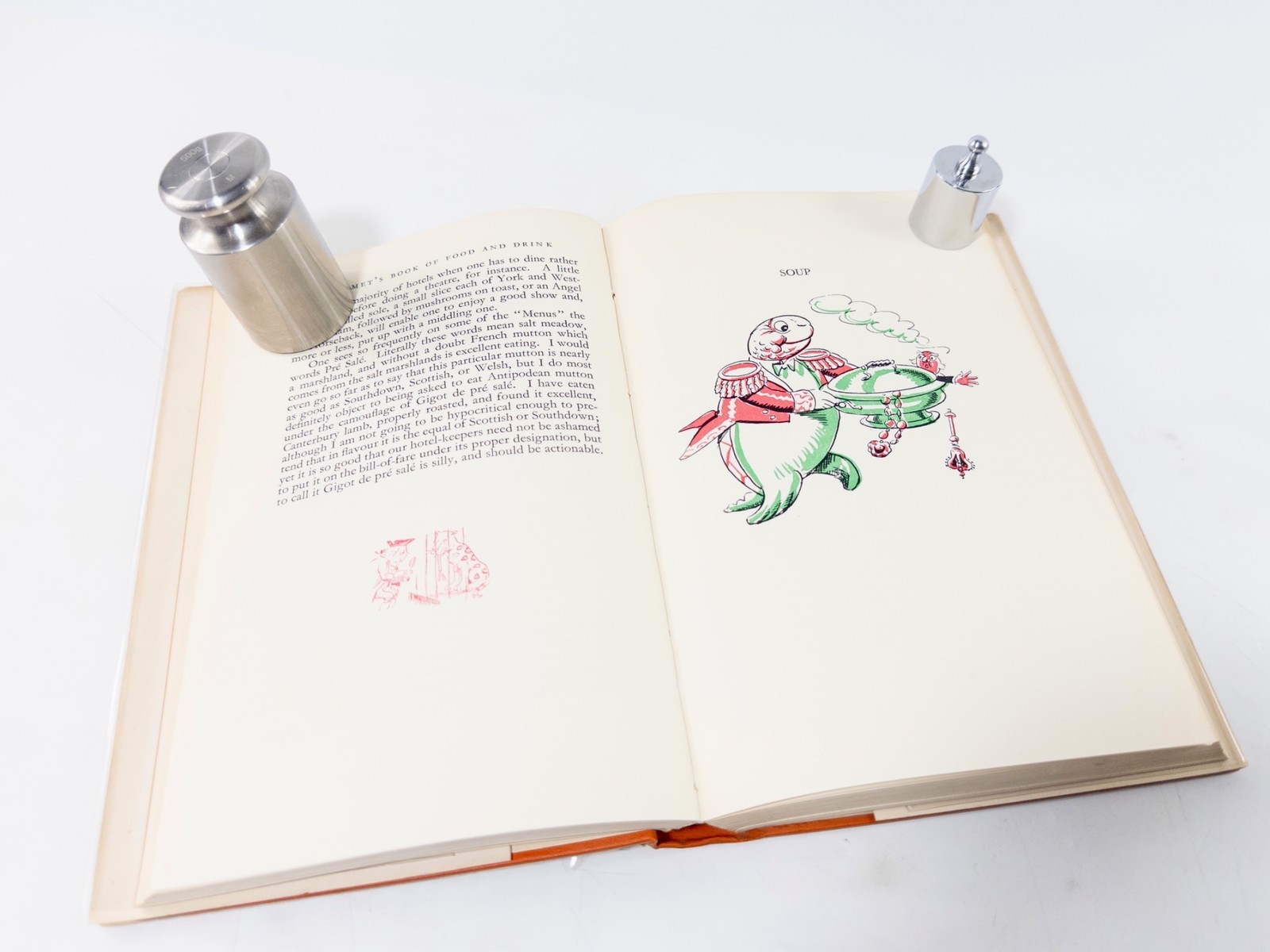 Gourmet’s Book of Food and Drink 1935 Macmillan Hendy Illustrations, EX HCDJ