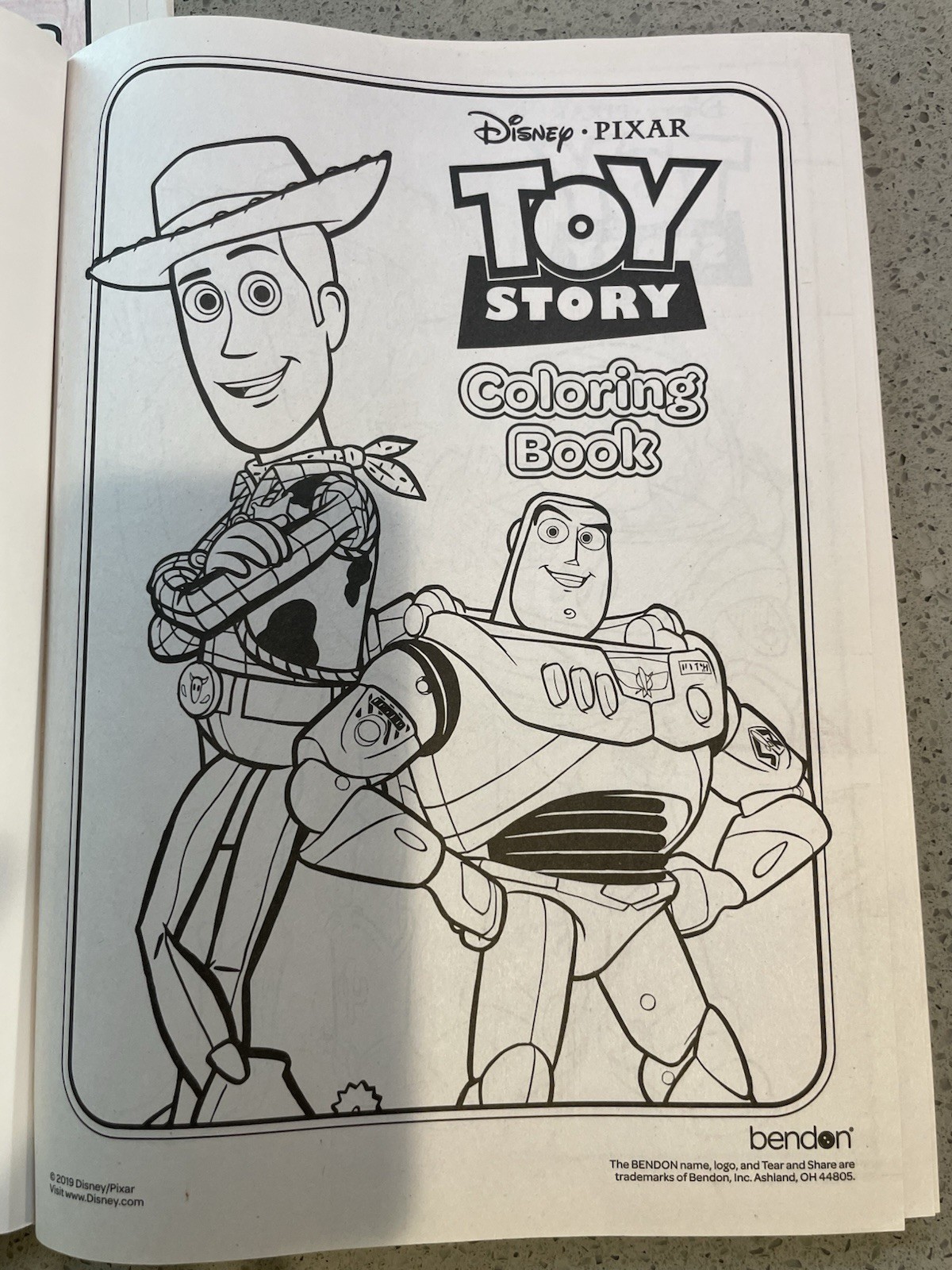 Toy Story Bendon Disney/Pixar Gigantic Coloring & Activity Book Tear/Share Pgs.