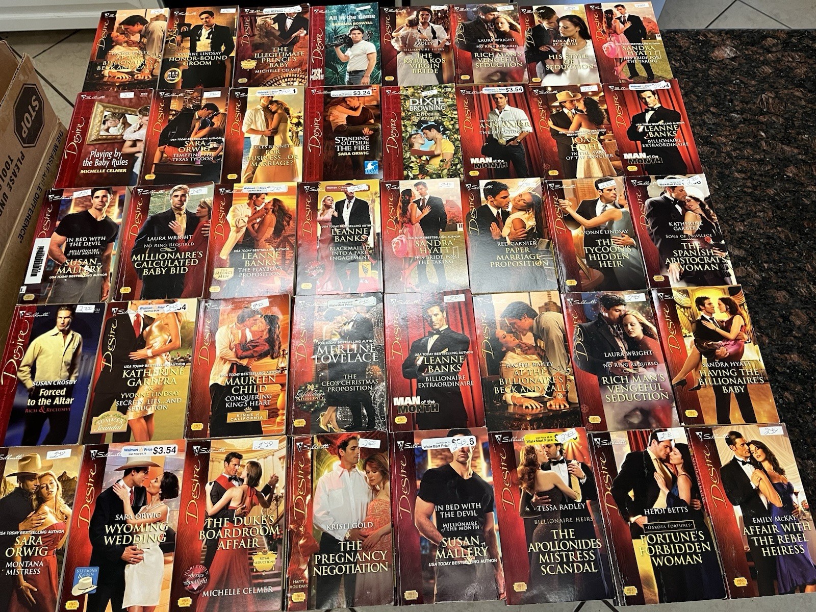 20 Random Silhouette Desire Edition Paperbacks Lot Books Steamy Romances