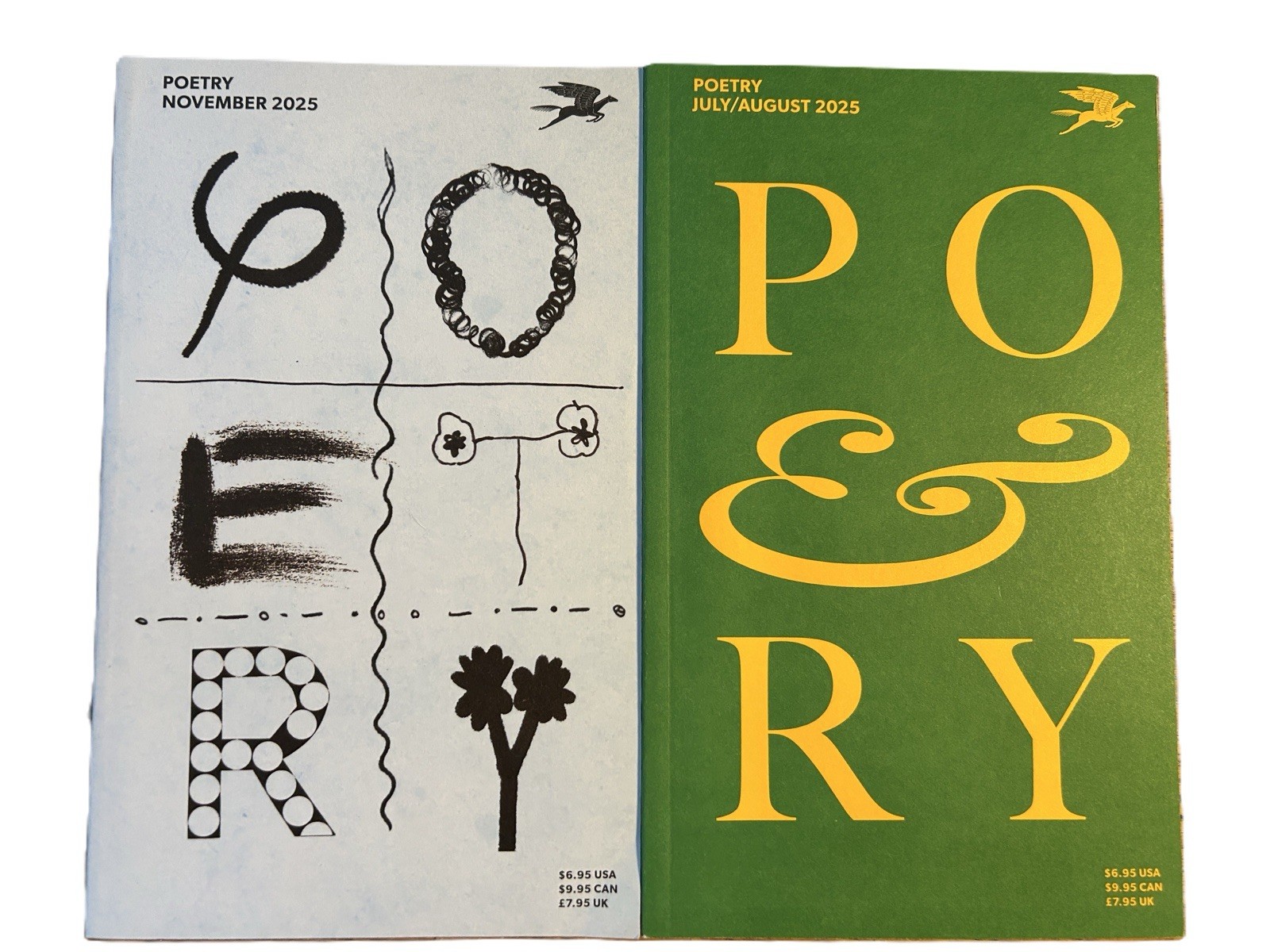 Poetry Magazine Lot of 5 Issues – Jul/Aug, Sep, Oct, Nov, Dec