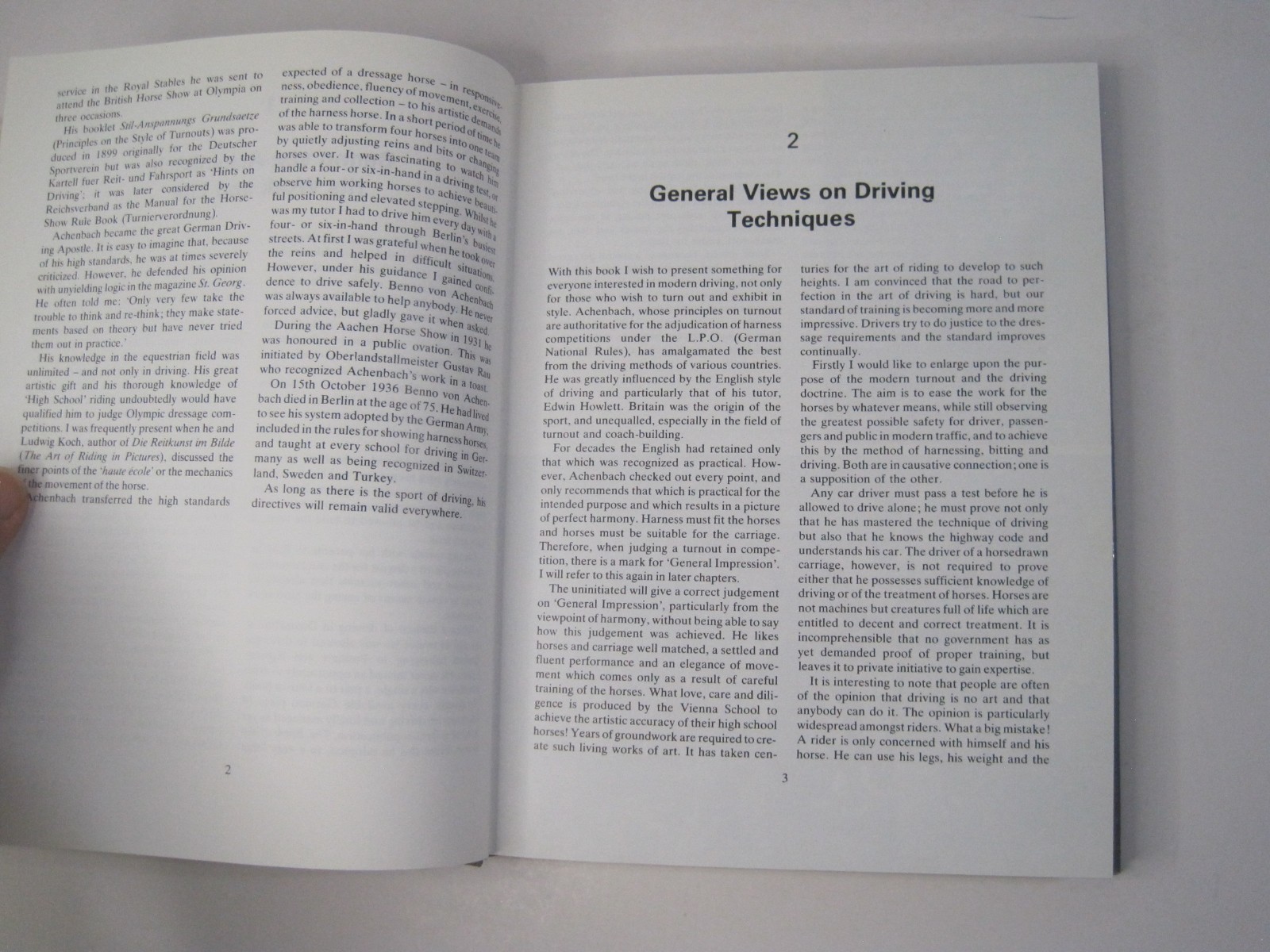 The Art of Driving by Max Pape – HC 1988 – Driving of Horse-Drawn Vehicles