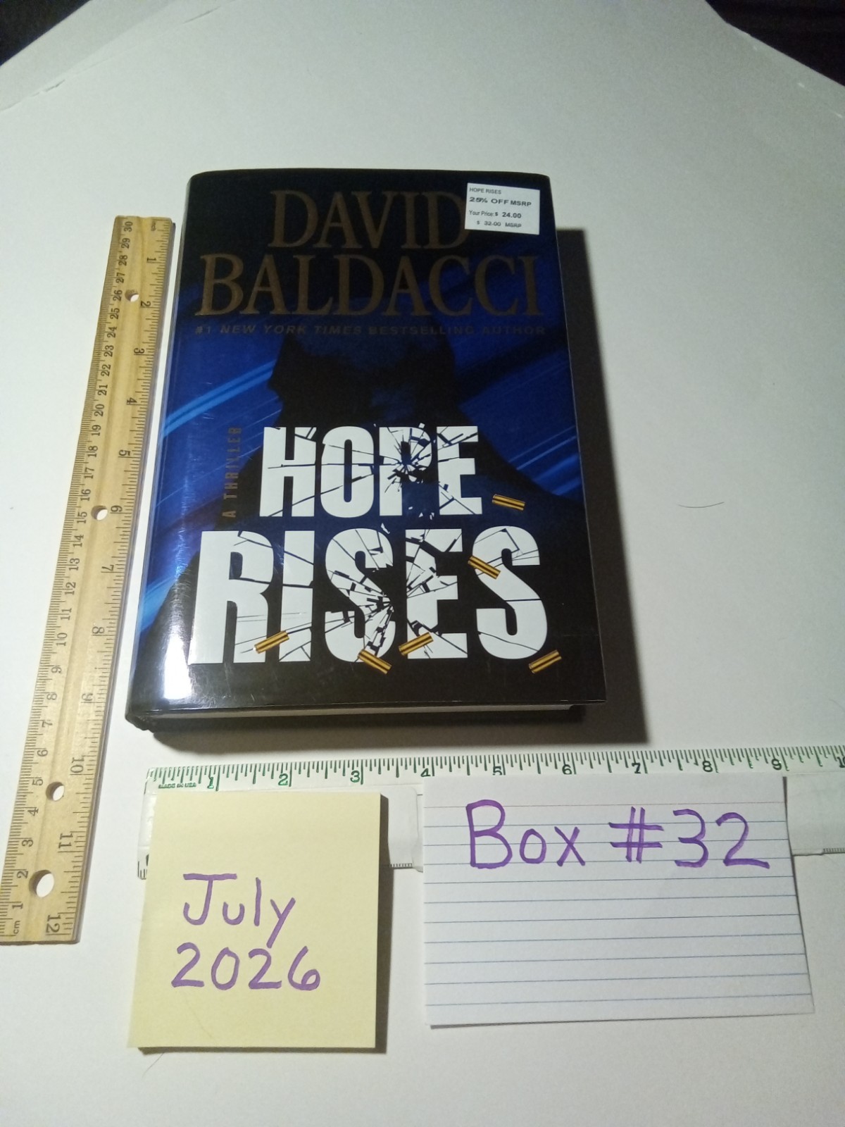 Hope Rises by David Baldacci (2026, Hardcover) 1st Edition Book / Novel