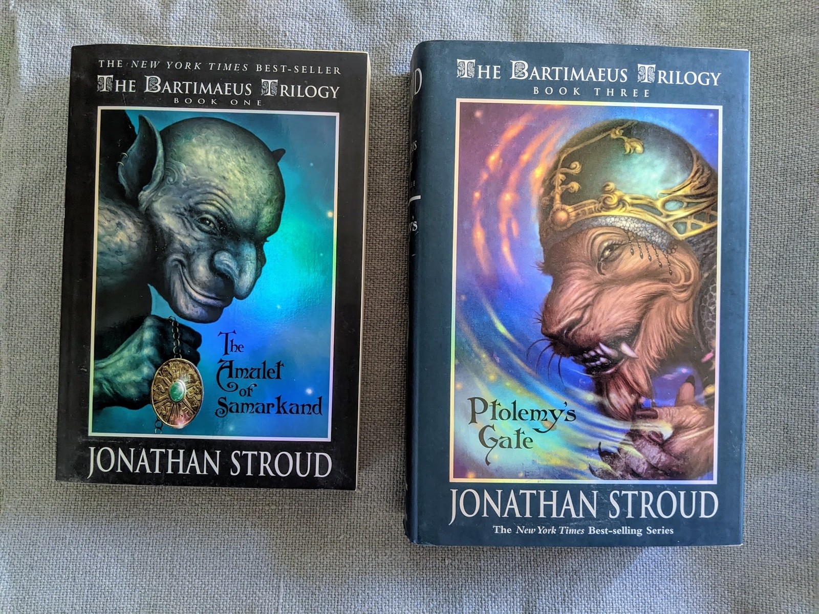 Bartimaeus Books set 1 & 3 Jonathan Stroud amulet & Ptolemy’s Gate