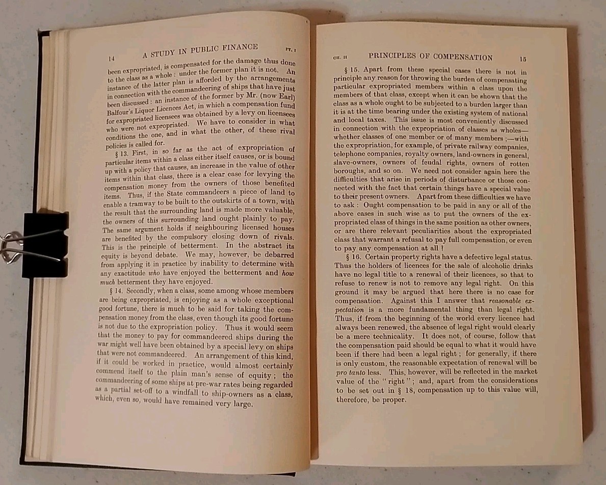 “A Study in Public Finance” A. C. Pigou, 1929