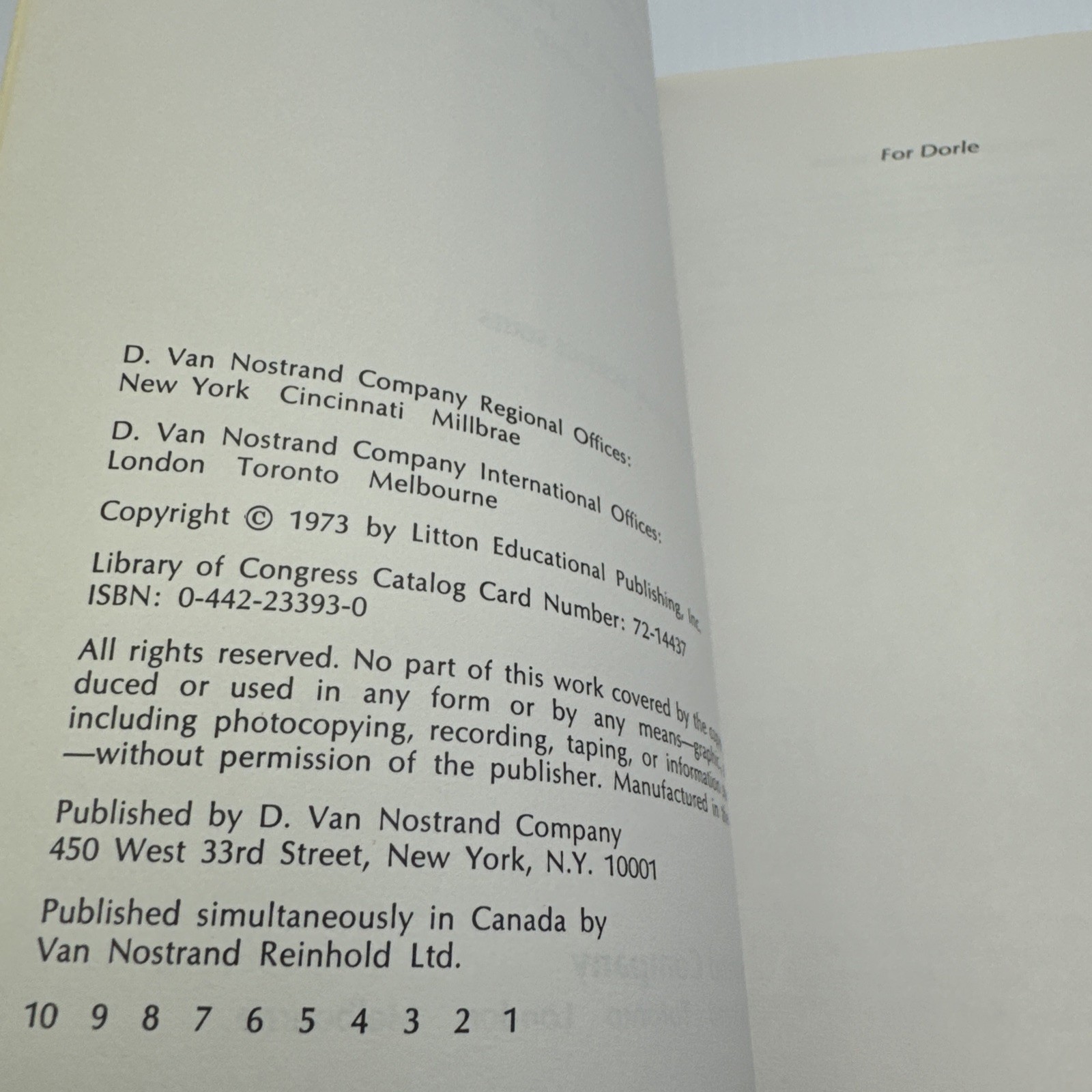 Imprinting Eckhard H. Hess 1973 PB Behavioral Science Series D Van Nostrand Comp