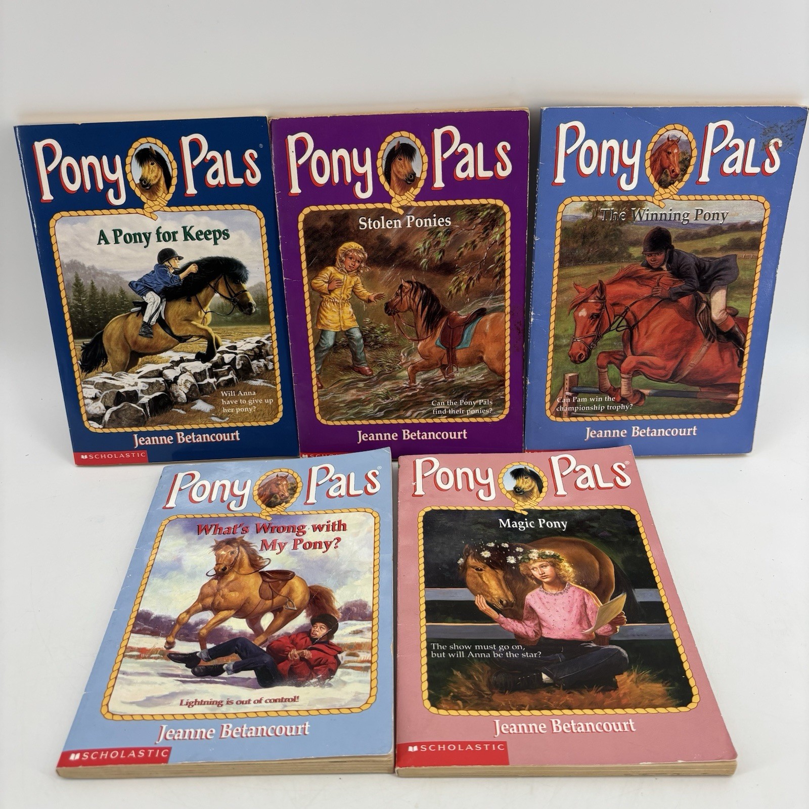 Pony Pals By Jeanne Betancourt Paperback Horse Books 2 20 21 33 35 – Lot of 5