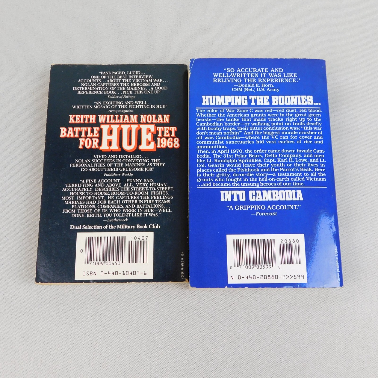 2 Keith William Nolan Military War Paperbacks Into Cambodia 1968 Battle For Hue