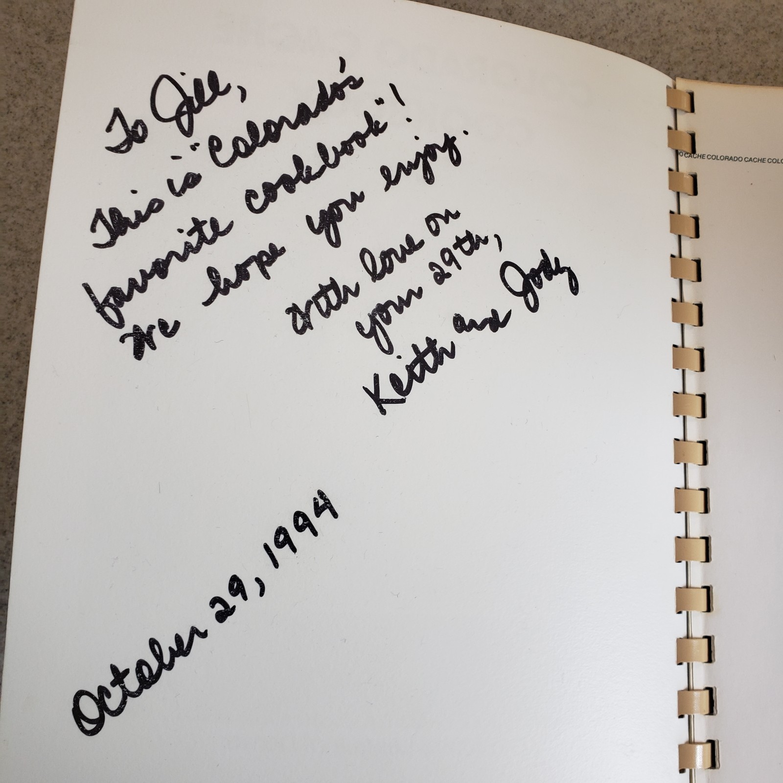 Colorado Cache Cookbook 430 Pages Great Book