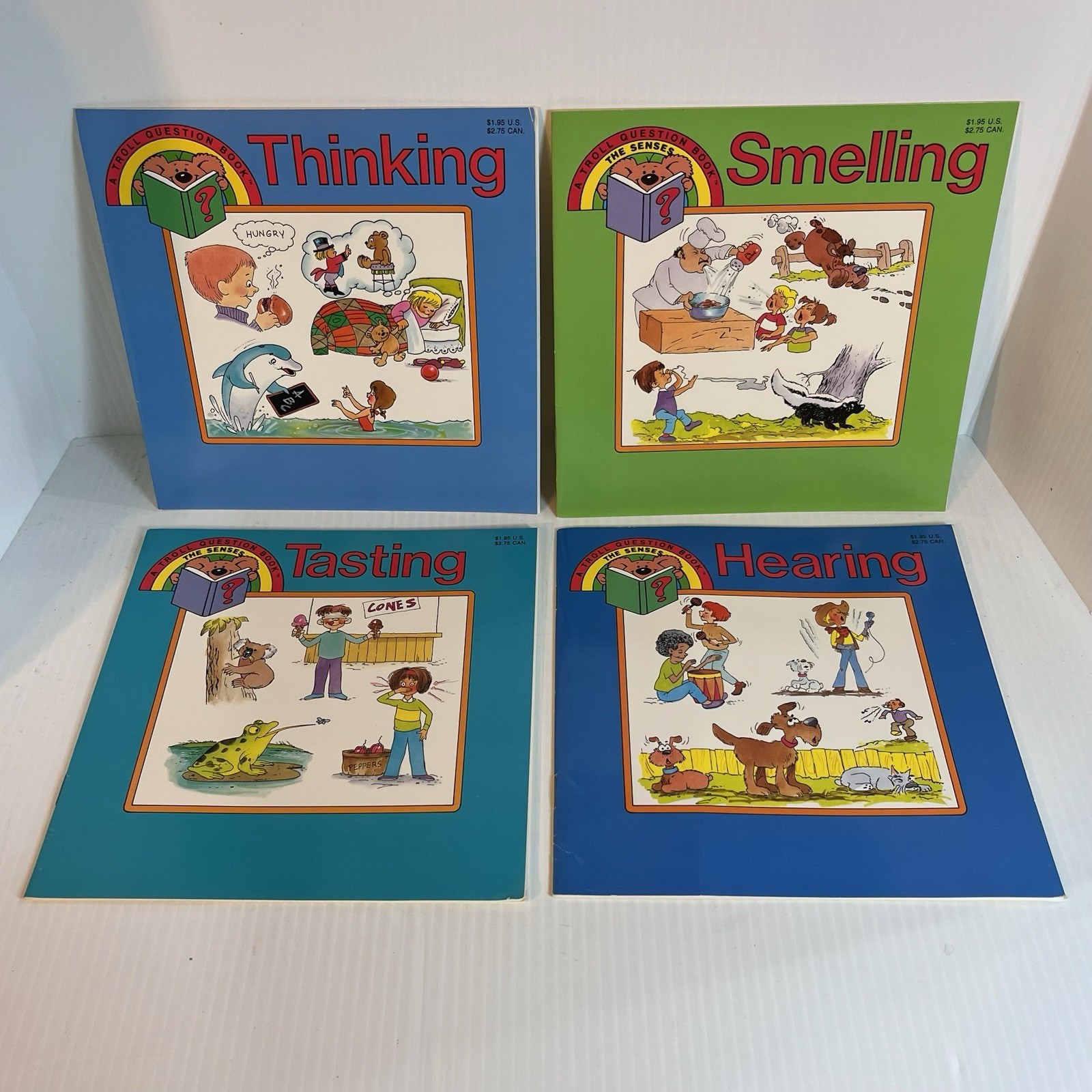 Troll Science Discovery Toys Question Book Vintage Picture Lot Of 4 The Senses