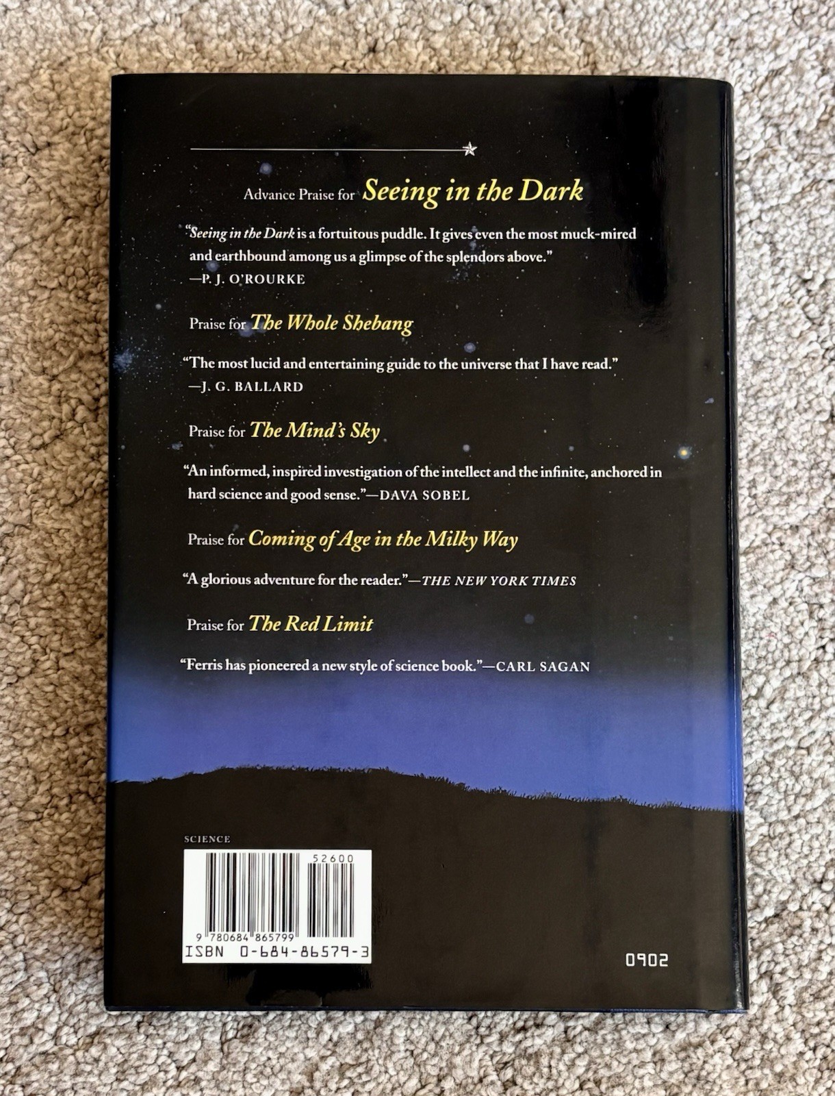 SEEING IN THE DARK by Timothy Ferris
