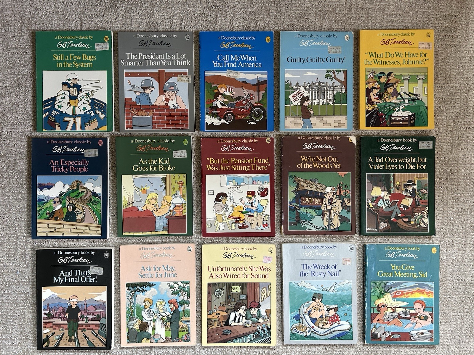 Lot of 15 Doonesbury Books G.B. Trudeau Paperbacks