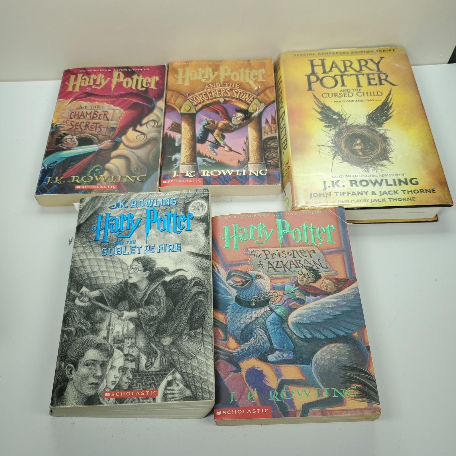 Harry Potter Complete Series 1-7 J.K. Rowling PB & HC Set Lot The Cursed Child