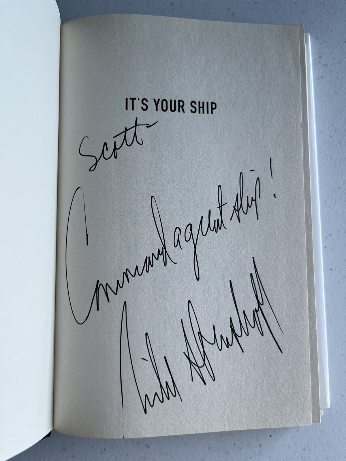 It’s Your Ship: Management Techniques by Captain Michael Abrashoff SIGNED NAVY
