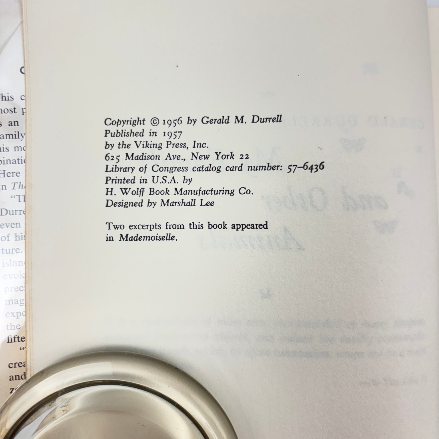 My Family and Other Animals – Gerald Durrell 1957 First US Edition Corfu Greece