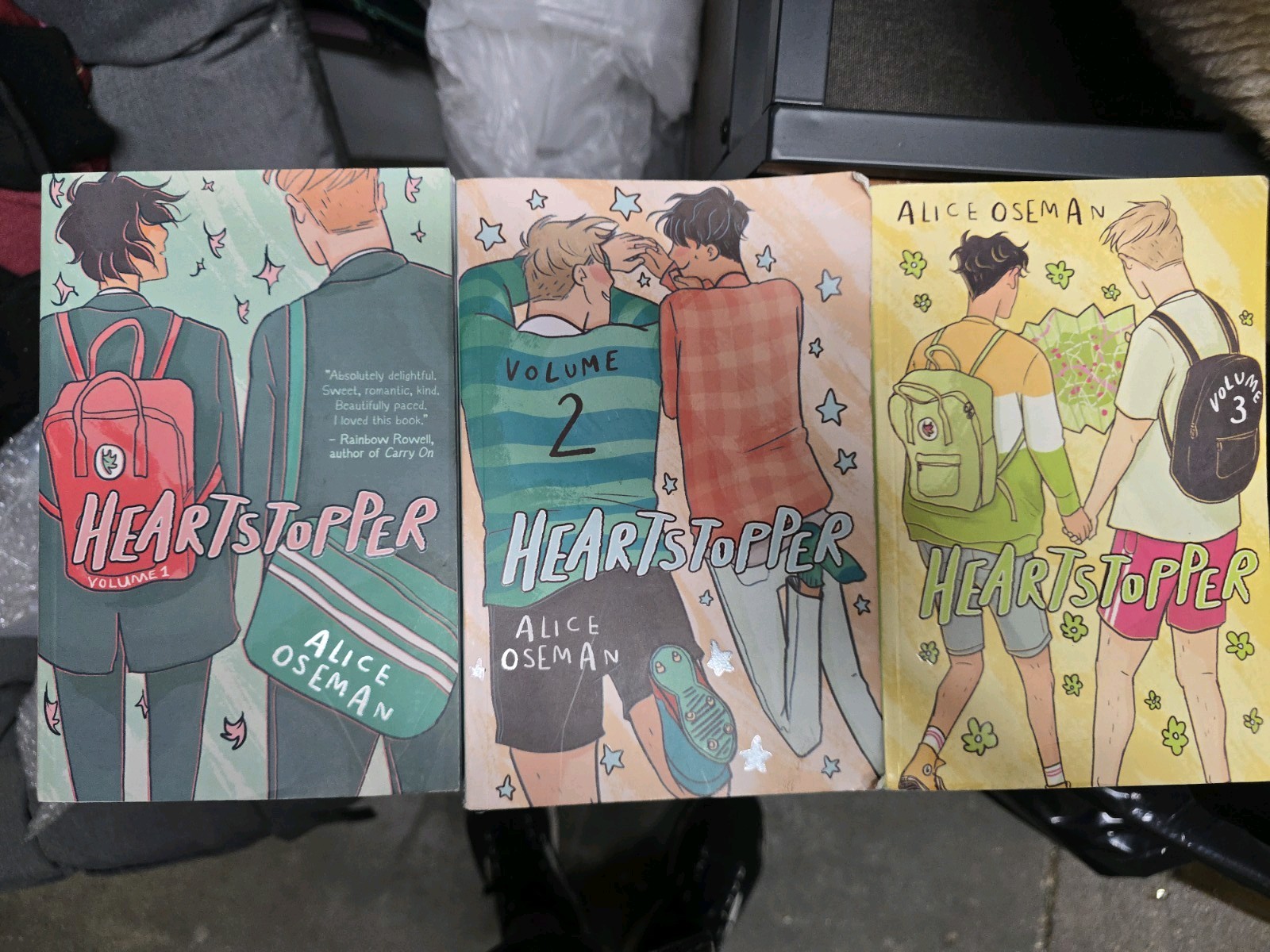 Heartstopper Vols 1-3 Alice Oseman Graphic Novel Comic Set Full Color