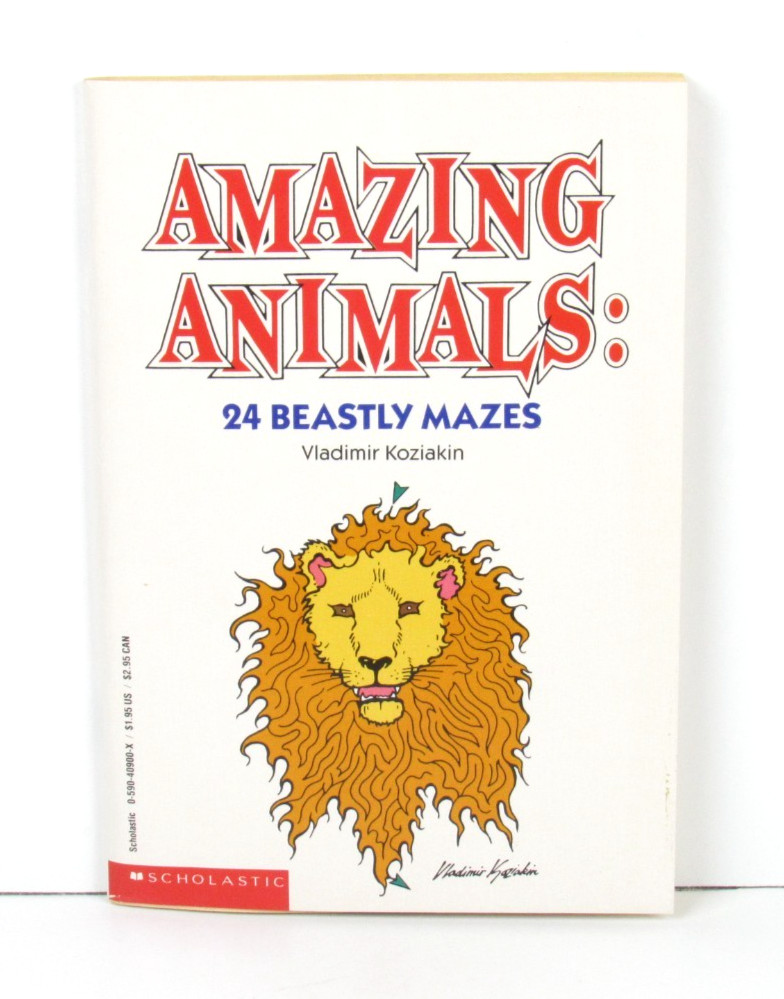 Vladimir Koziakin Amazing Animals Puzzle Book Brainteaser VG Condition Unused