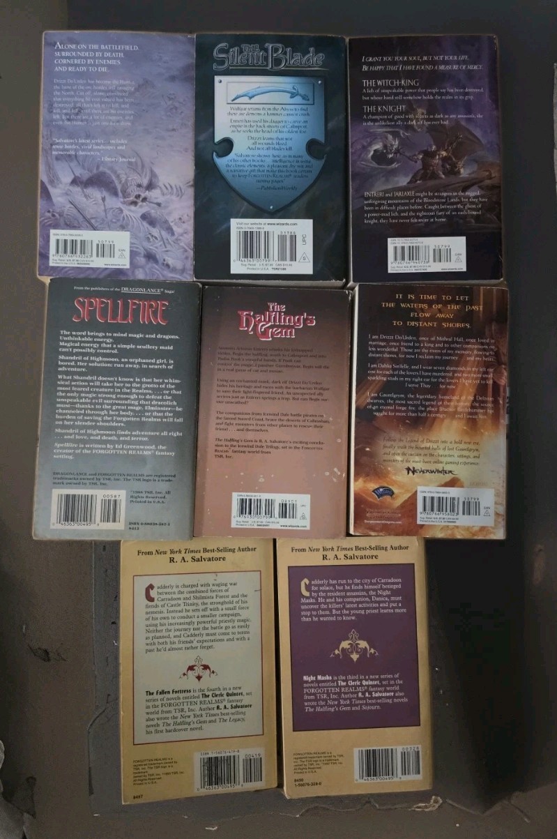 Forgotten Realms Pprbk Book Lot Of 22 WITH AUROGRAPHED COPY R A Salvatore
