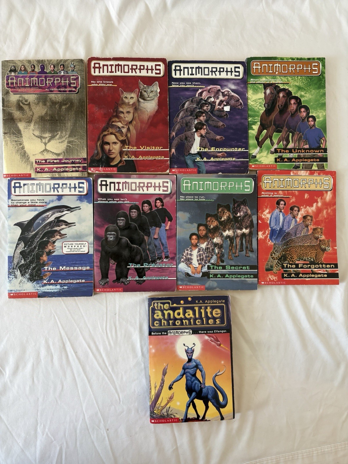 90s Animorphs Series K.A. Applegate Paperback Books Lot of 9