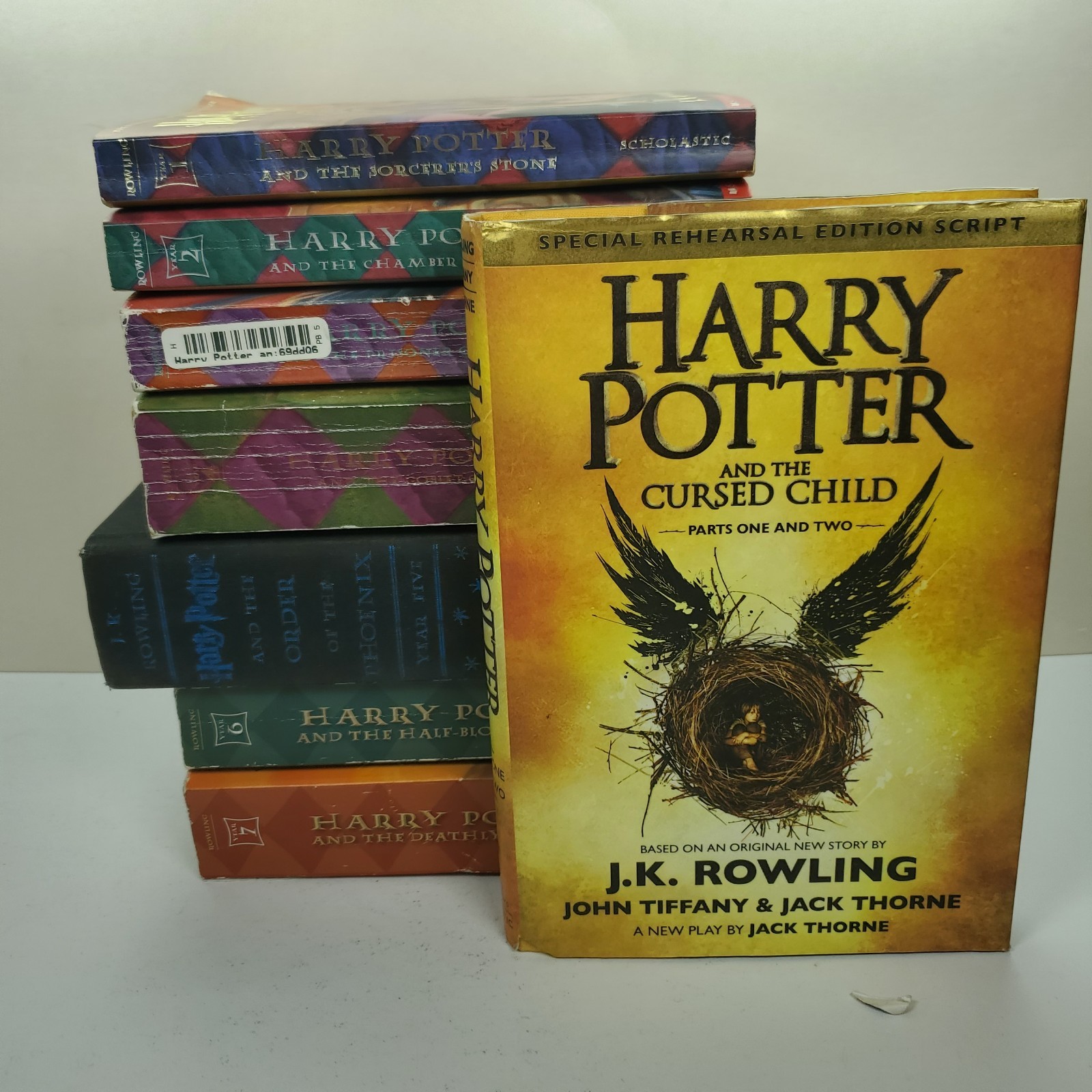 Harry Potter Complete Series 1-7 J.K. Rowling PB & HC Set Lot The Cursed Child