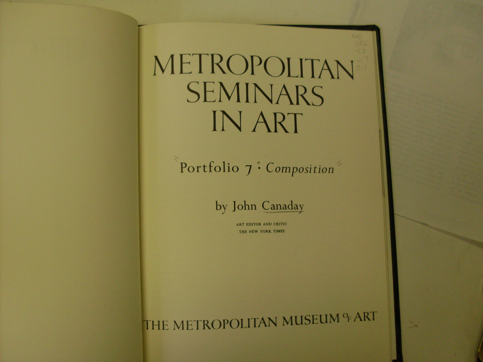 Metropolitan Seminars In Art Portfolios 5, 6, 7, 8 & 9 by John Canaday -1958
