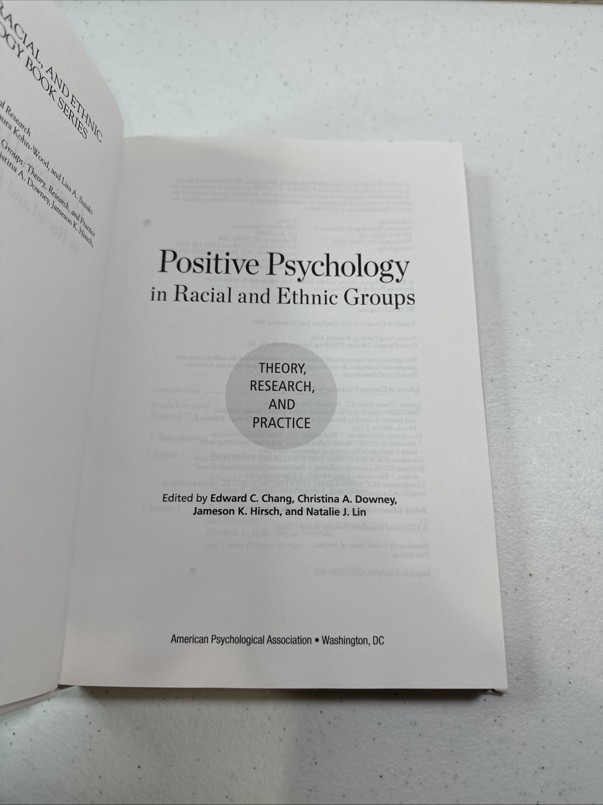 Positive Psychology in Racial and Ethnic – Hardcover, by Chang PhD Dr. – New h