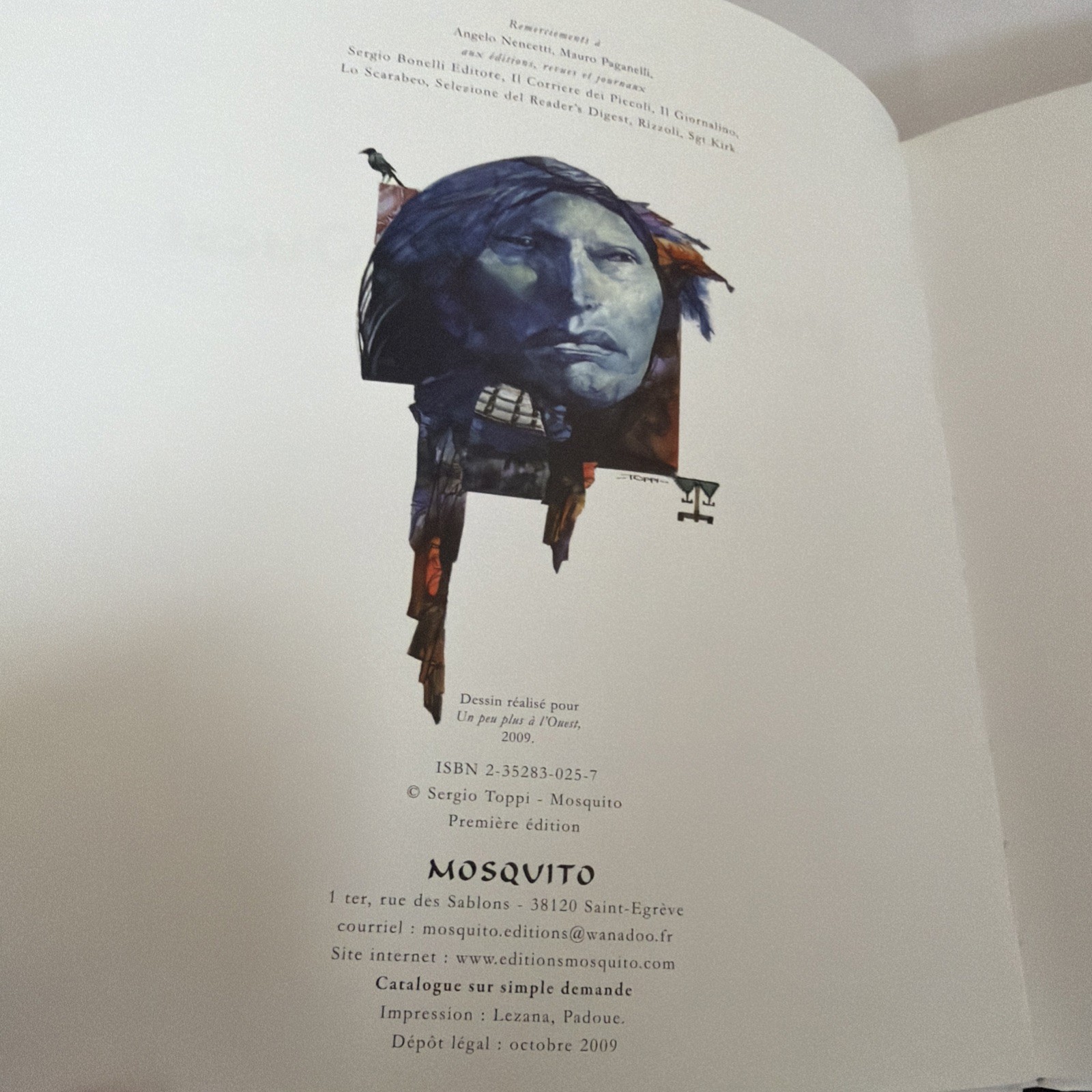 Sergio Toppi Un Peu Plus À L’Ouest 2009 Hardcover