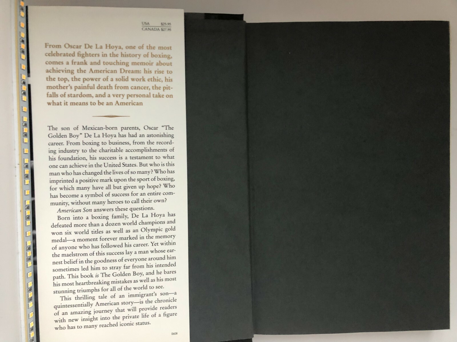American Son: My Story—NEW 1st Ed. (Signed by Boxing Legend Oscar De La Hoya)