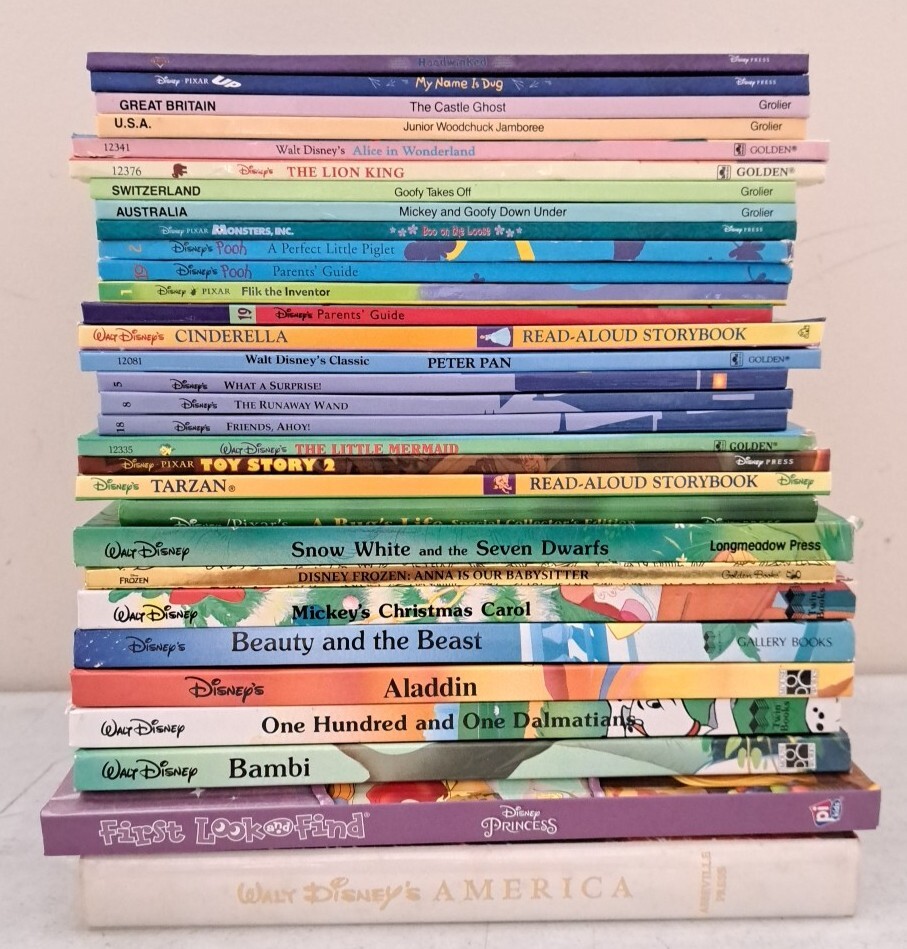 Huge Lot Of 31 Large Disney Books – Includes Bambi, Aladdin, And More!