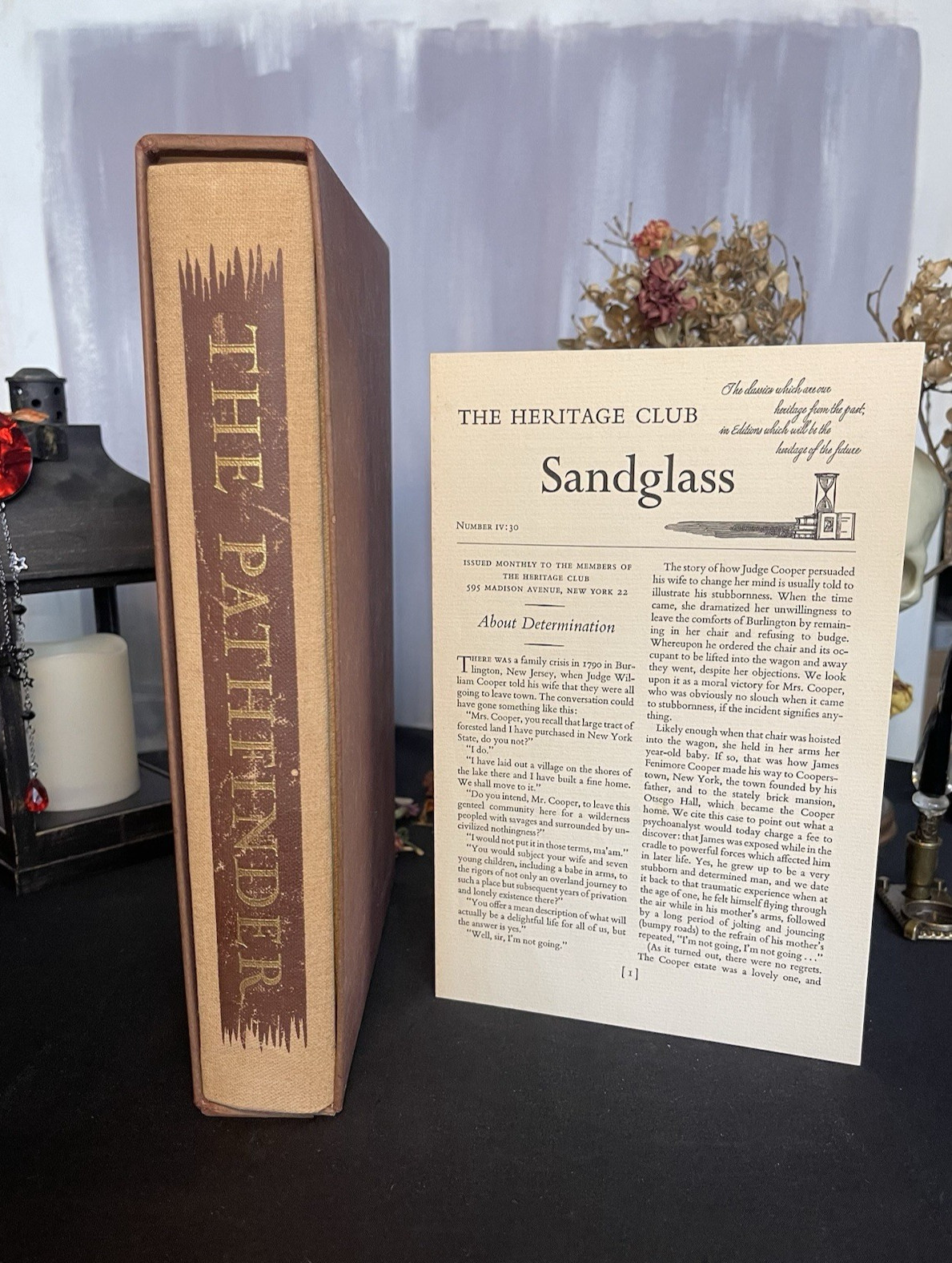 The Pathfinder | James F Cooper | 1965 Heritage Press HC + Slipcase & Sandglass