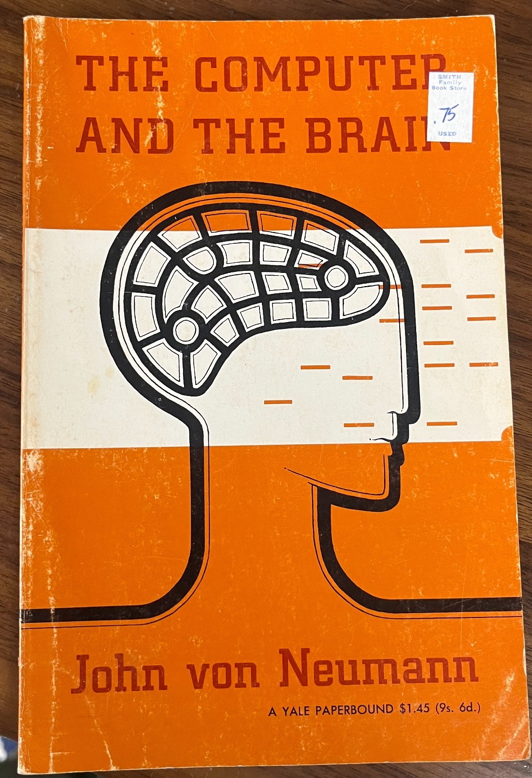 THE COMPUTER AND BRAIN by JOHN VON NEUMANN – 6TH PRINTING YALE PAPERBACK BOOK pb