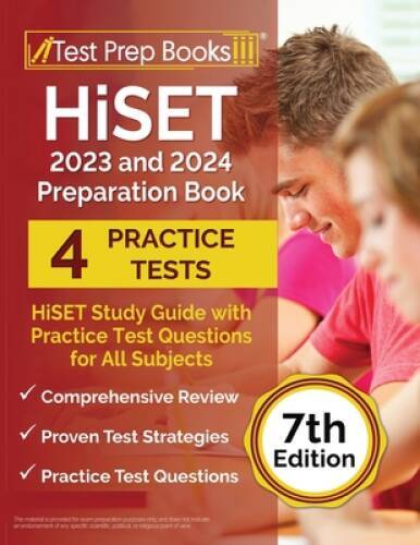 HiSET 2023 and 2024 Preparation Book: HiSET Study Guide with Practice Tes – GOOD