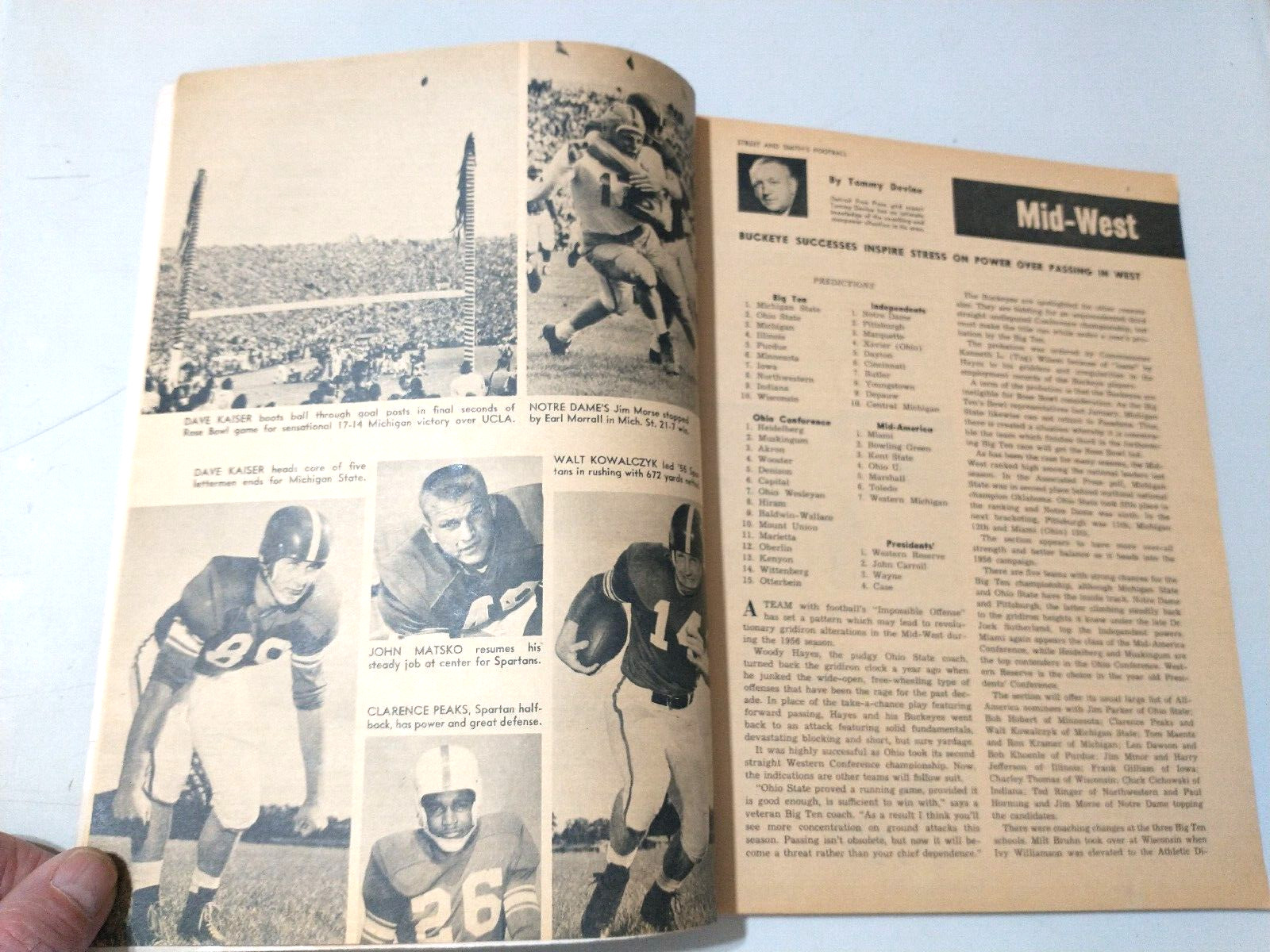 STREET & SMITH’S FOOTBALL YEARBOOK MAGAZINE 1956. 118 PAGES