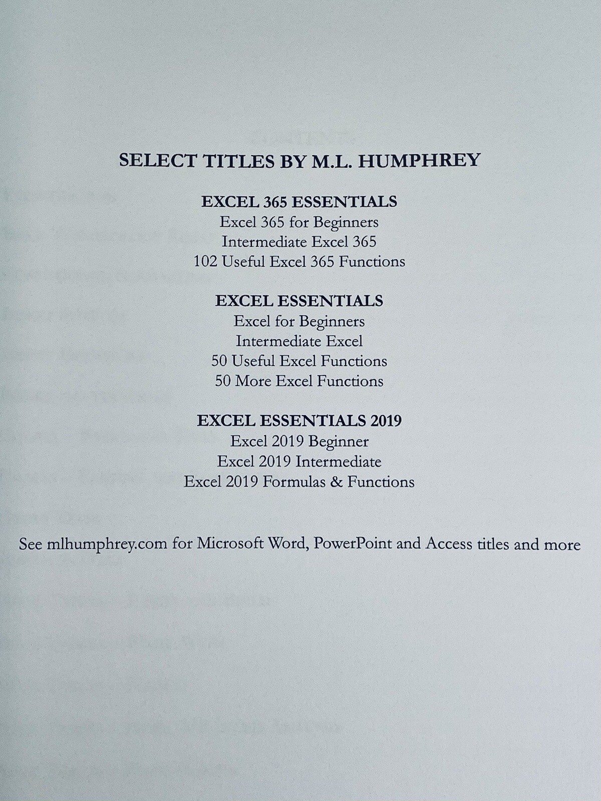 🆕 Intermediate Excel 365 (Excel 365 Essentials) by Humphrey, M. L. 🆓 SHIPPING!