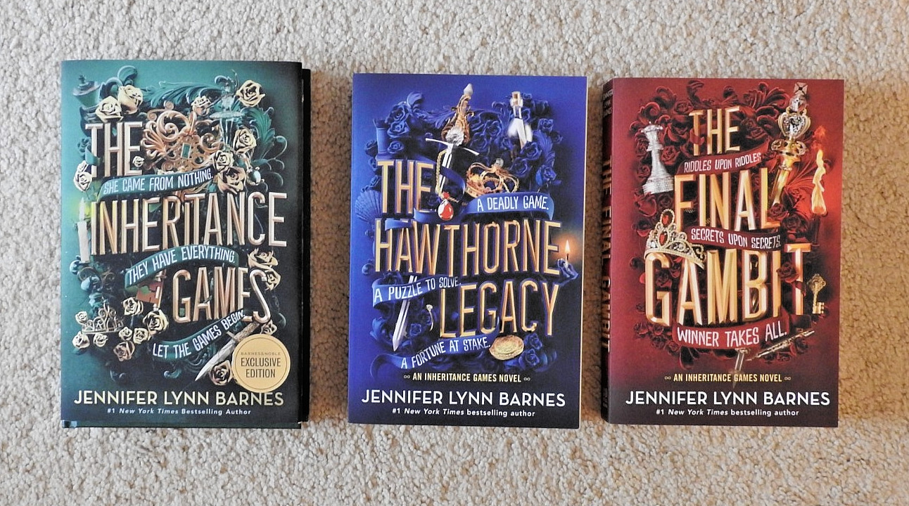 INHERITANCE GAMES BOOKS SET OF 3 BY JENNIFER LYNN BARNES (2020, 2021, 2022)