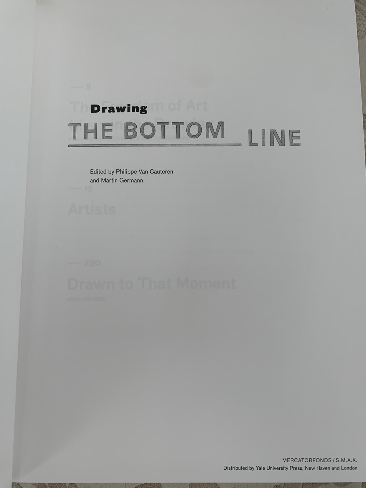 Drawing The Bottom Line Oversized Softcover Yale University Press Brand New