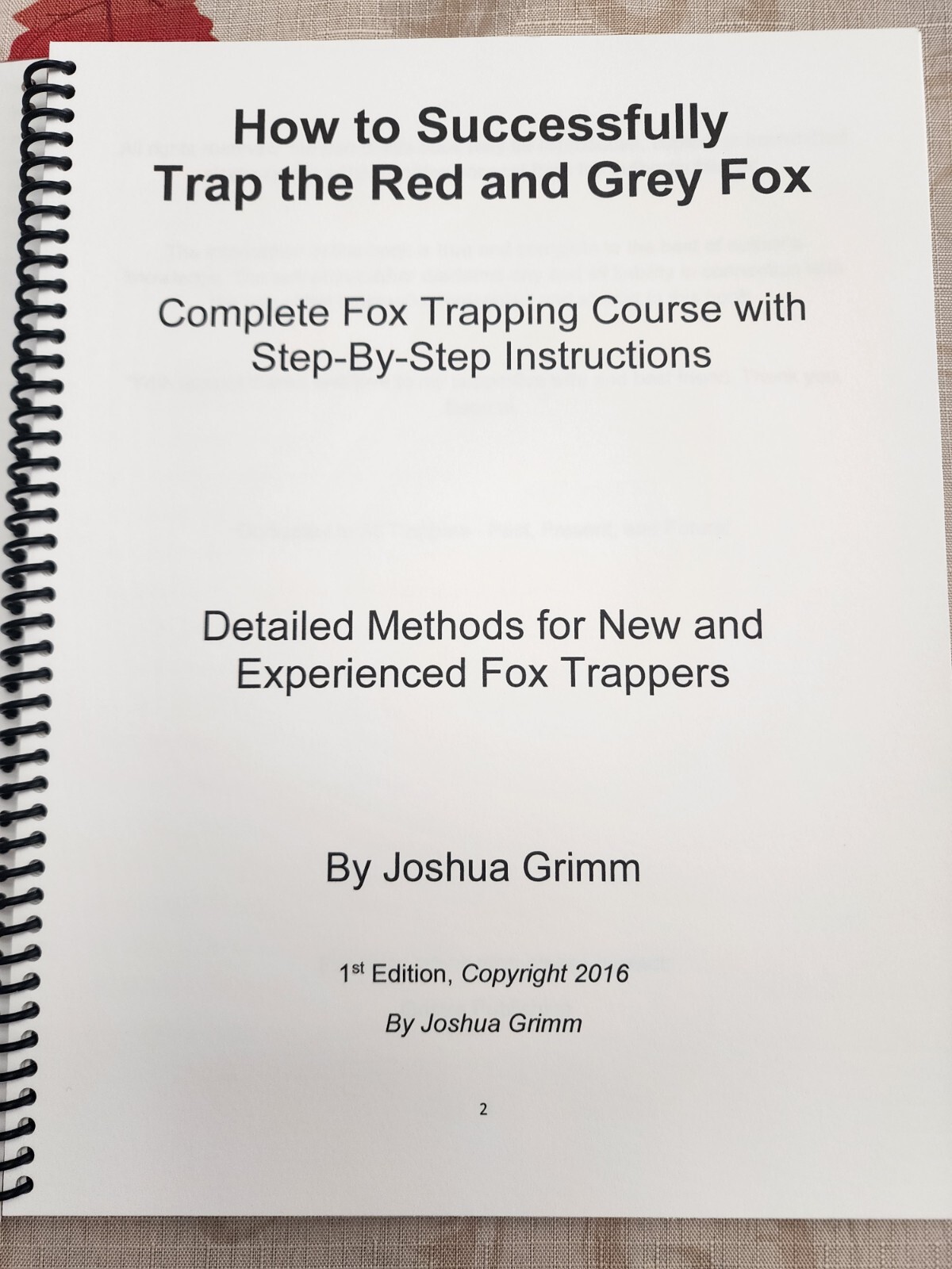 Combo Book Set! Fox Trapping Complete Course Book and Trapping Logbook ~ New!
