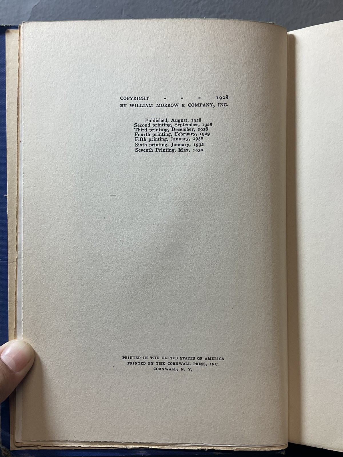 Coming of Age in Samoa Margaret Mead 1932 7th Printing Hardcover Anthropology