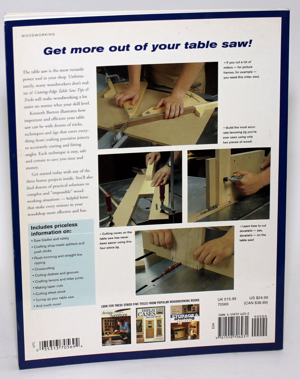 Cutting Edge: Table Saw Tips And Tricks Kenneth Burton, 2003 TPB Woodworking DYI